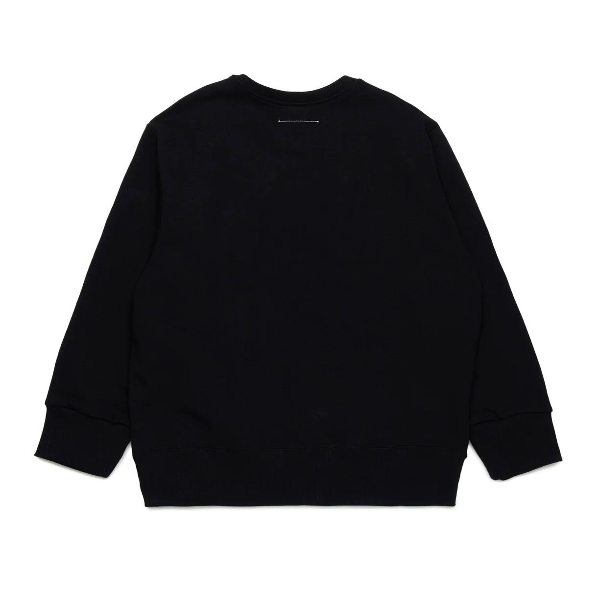 Girls Black Logo Cotton Sweatshirt