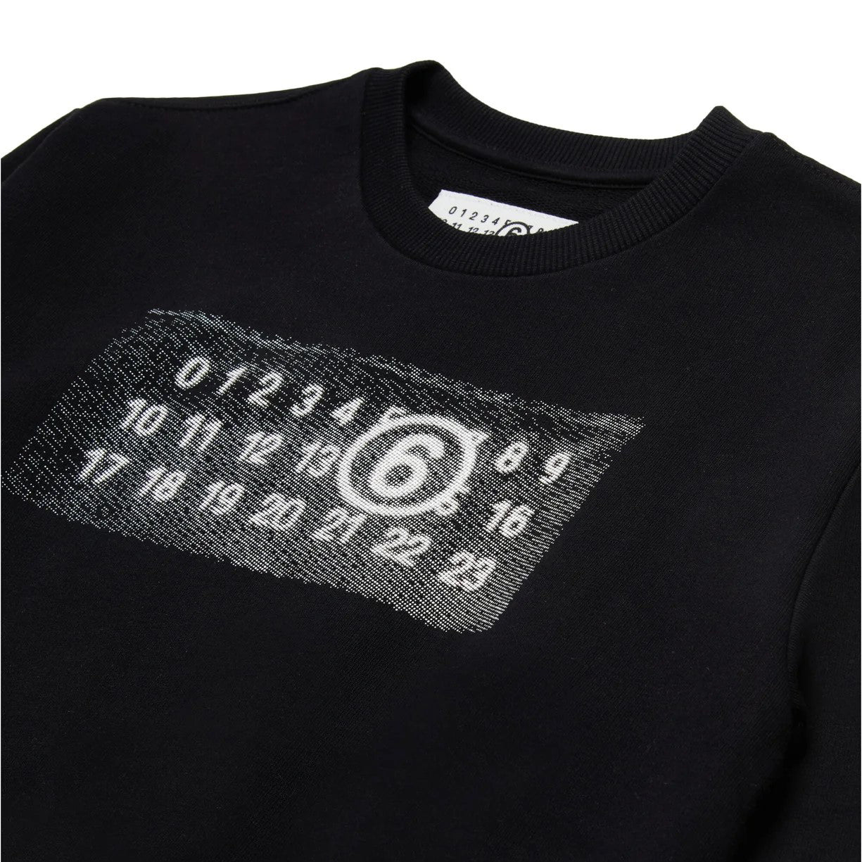 Girls Black Logo Cotton Sweatshirt