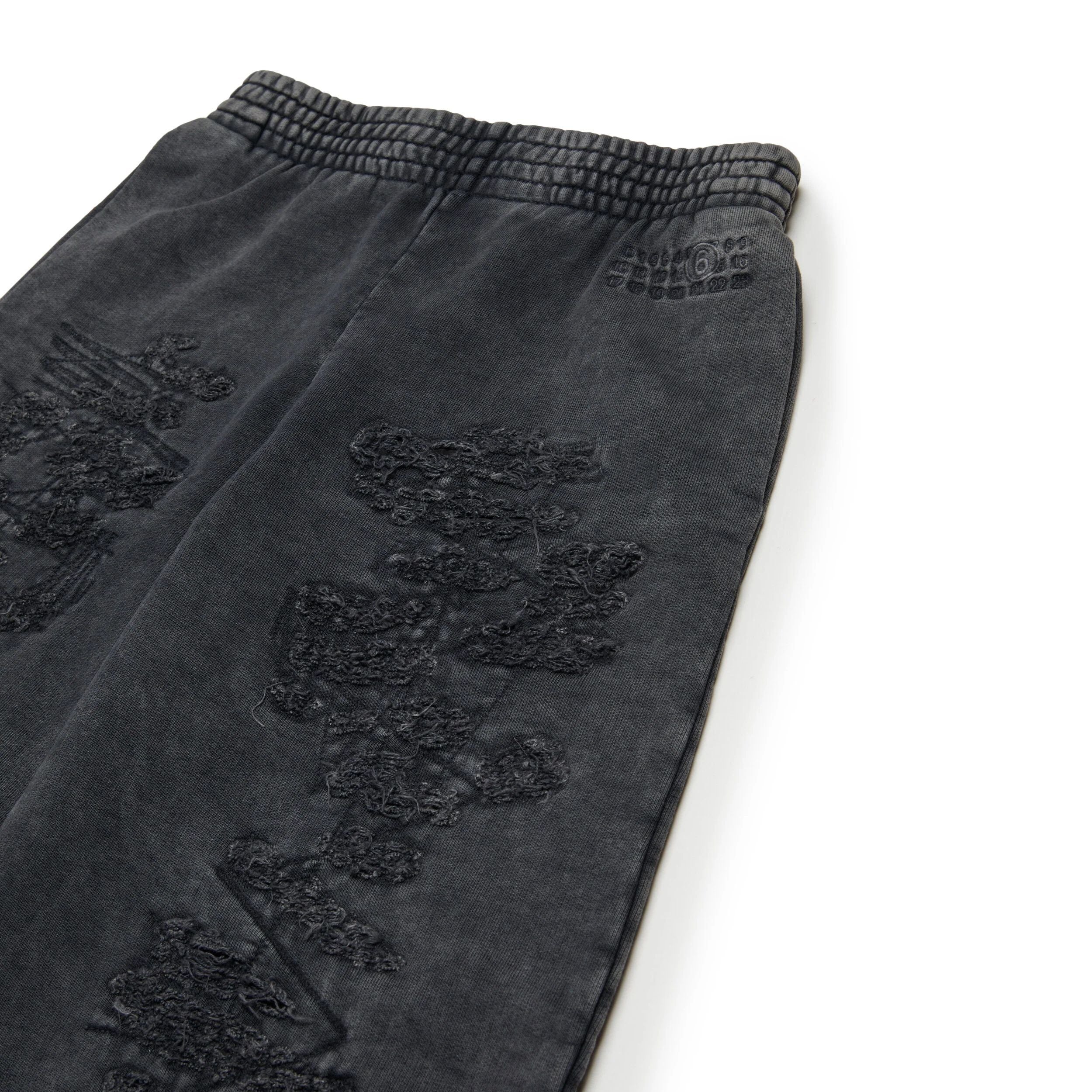 Boys & Girls Black Embroidered Trousers