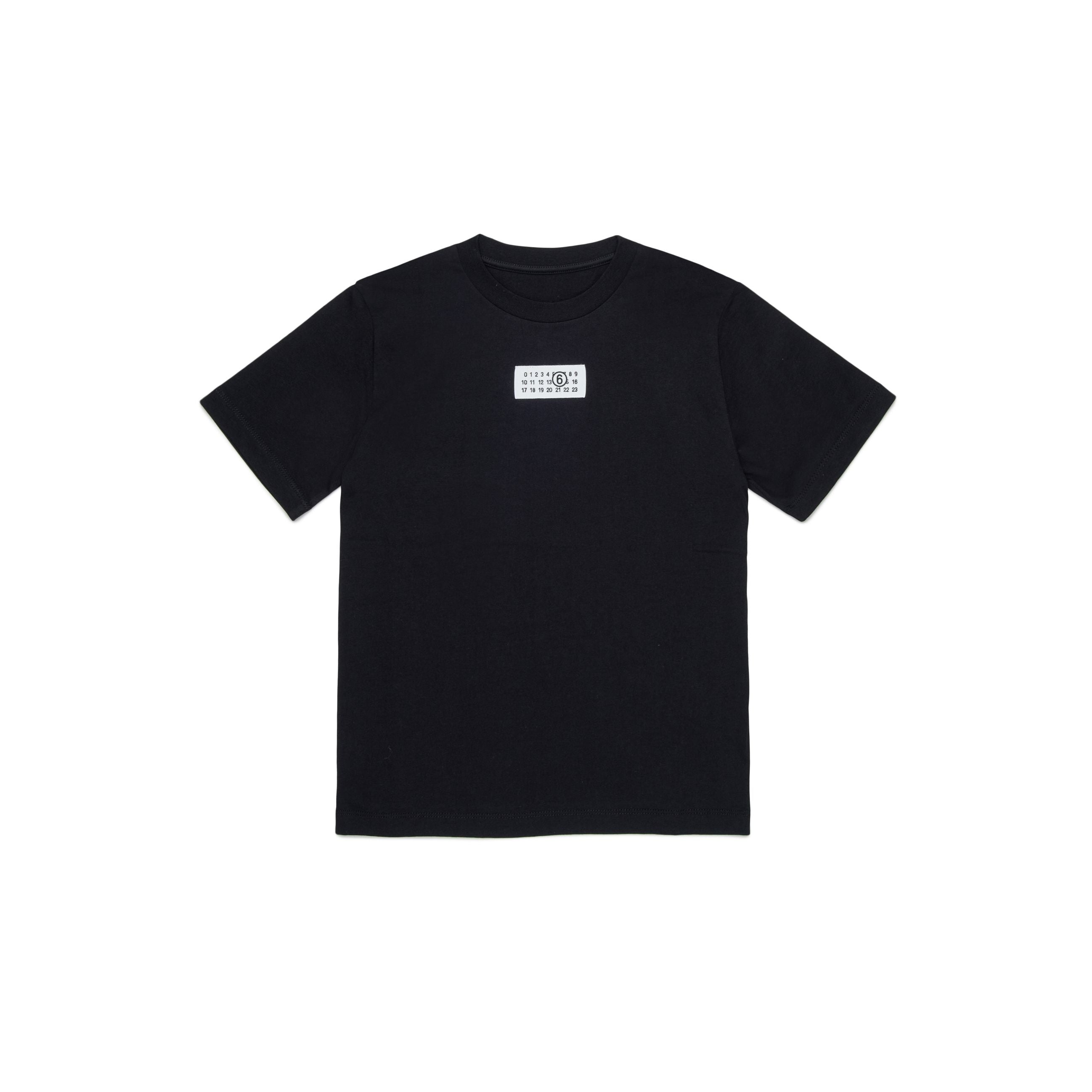Boys & Girls Black Logo Cotton T-Shirt