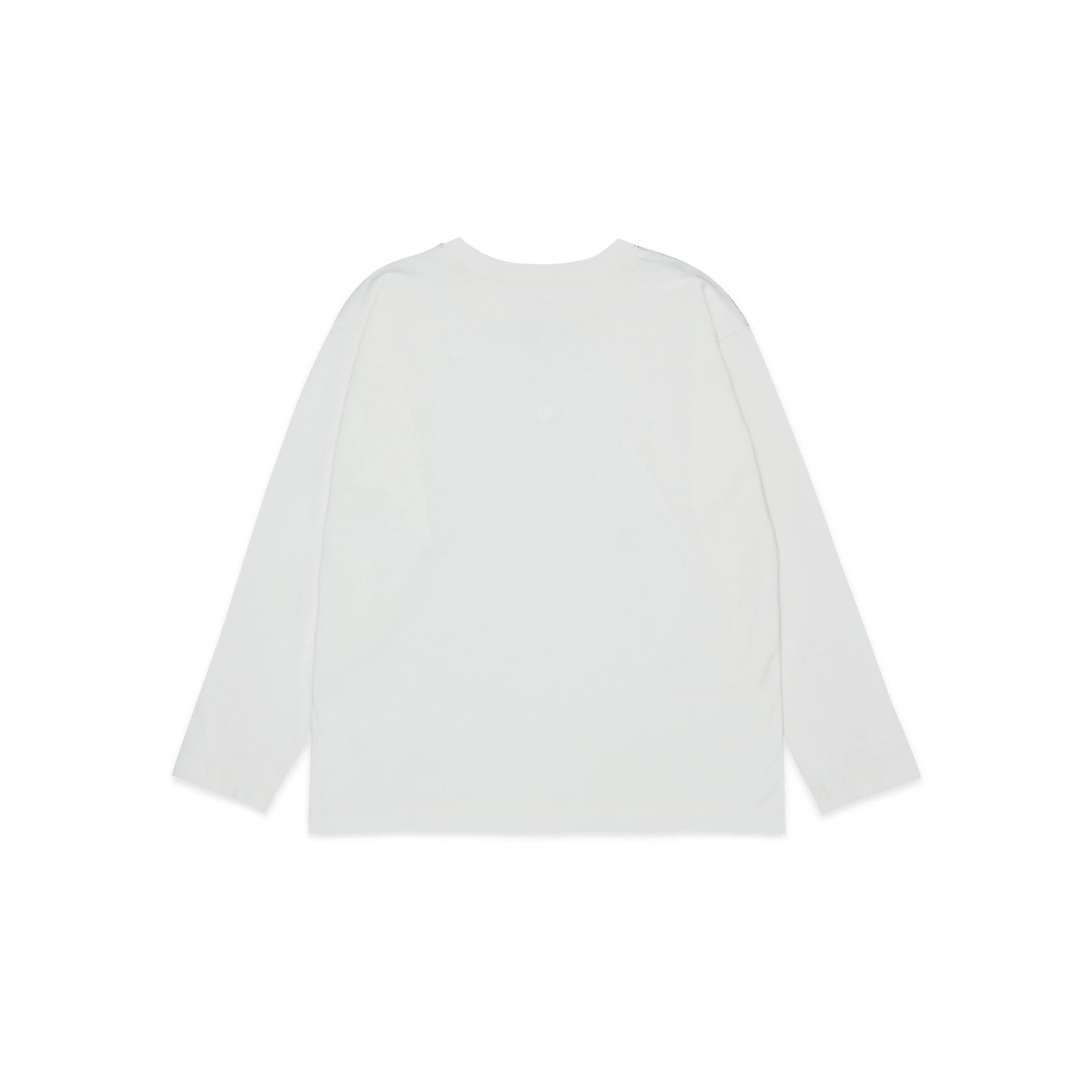 Boys & Girls White Logo Cotton Long Sleeves T-Shirt