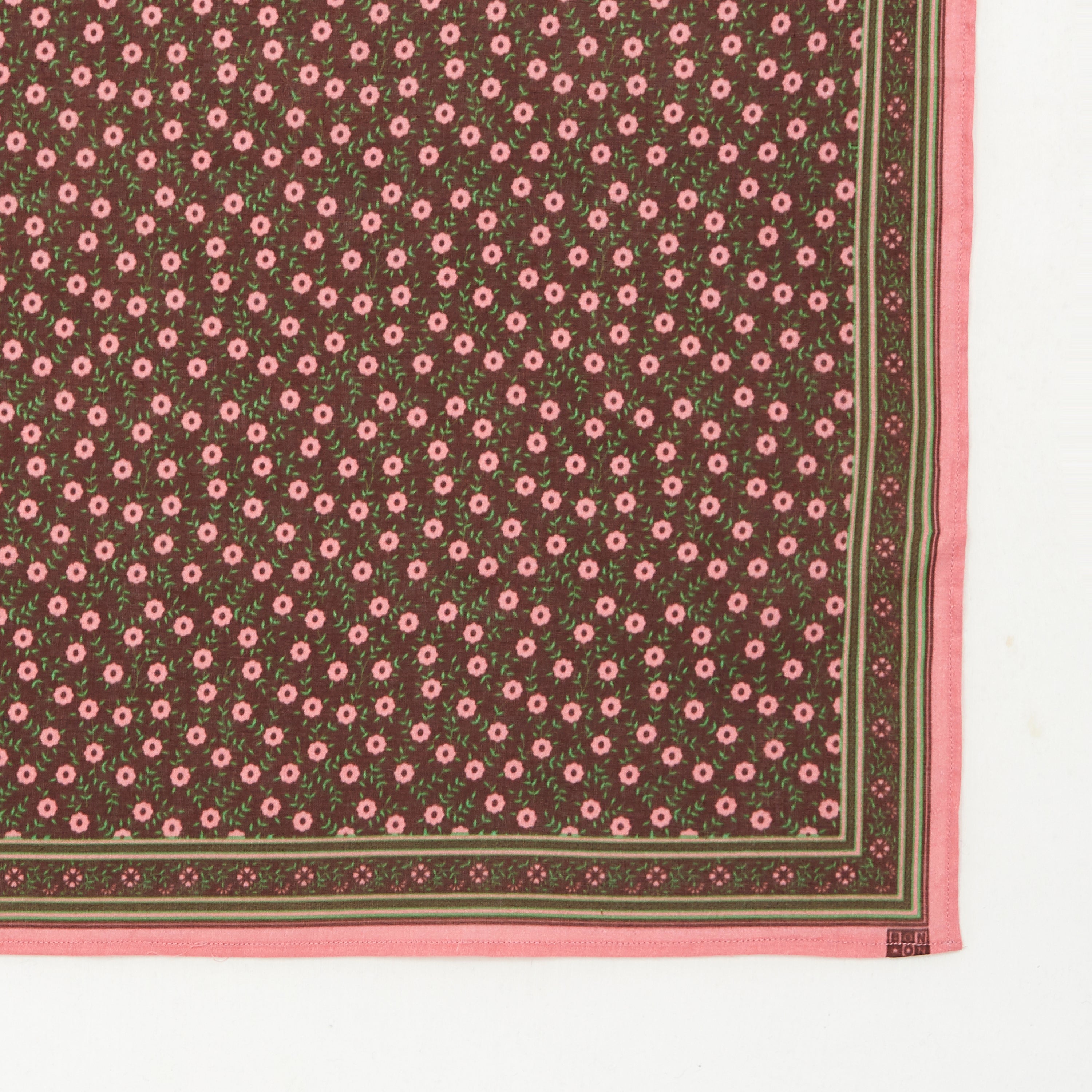 Girls Brown Floral Cotton Scarf