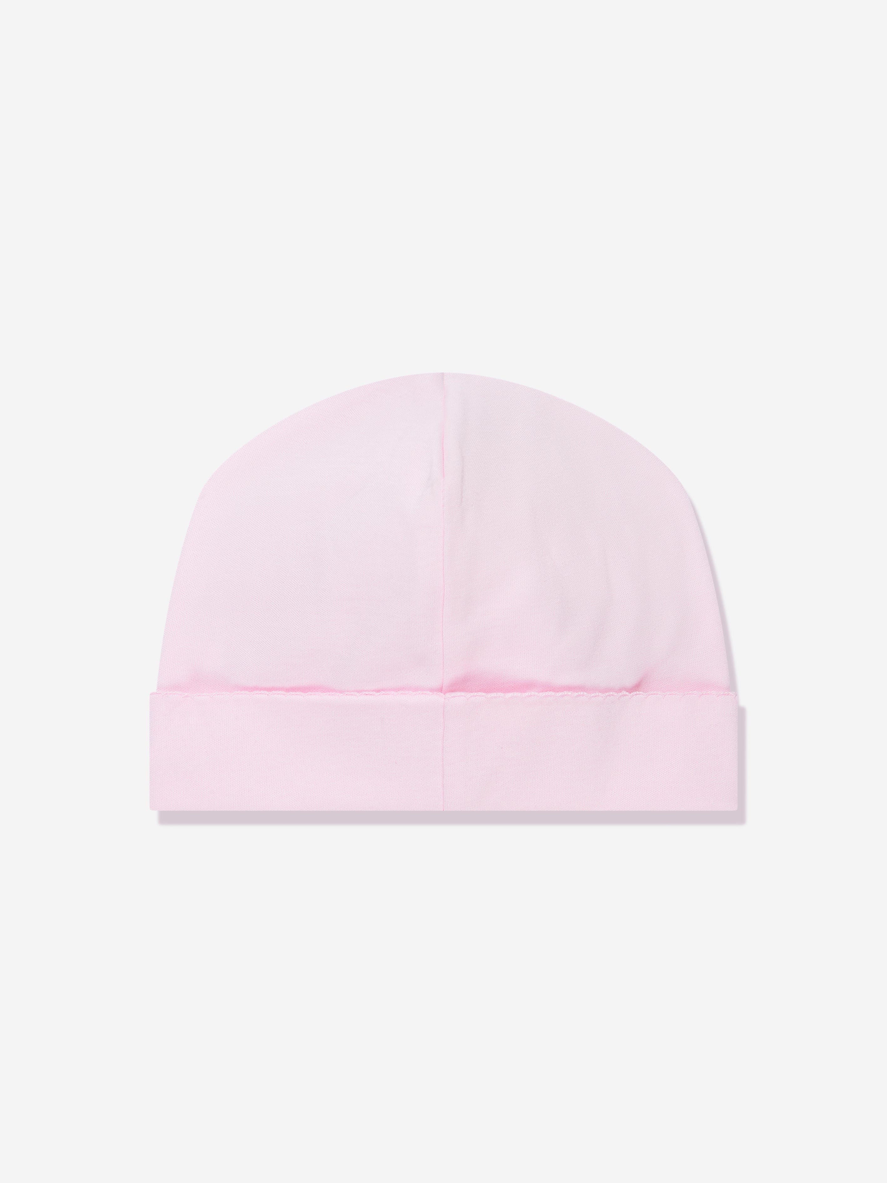 Magnolia Baby Baby Girls Sweet Gingerbread Embroidered Hat in Pink