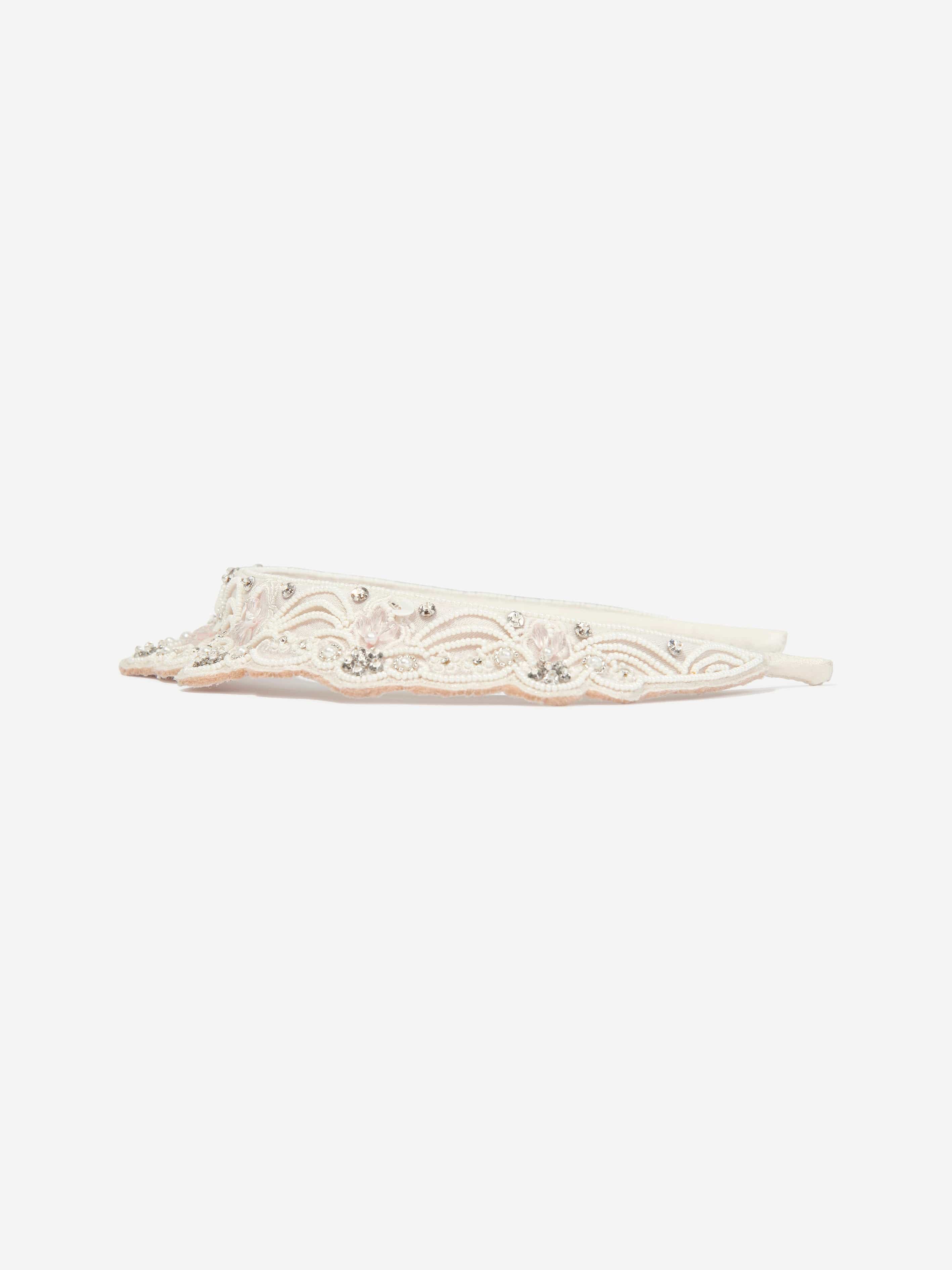 Girls Princess Headband in Ivory