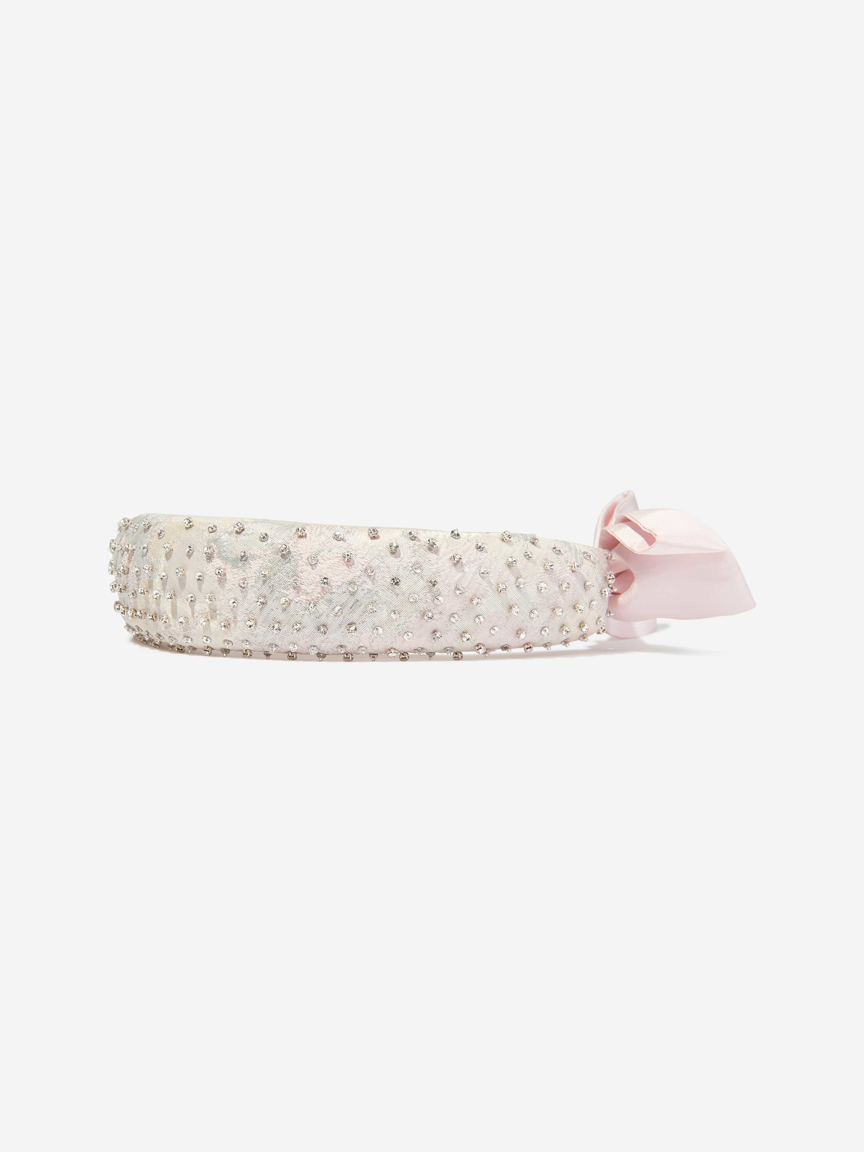 Girls Brocade Headband in Pink