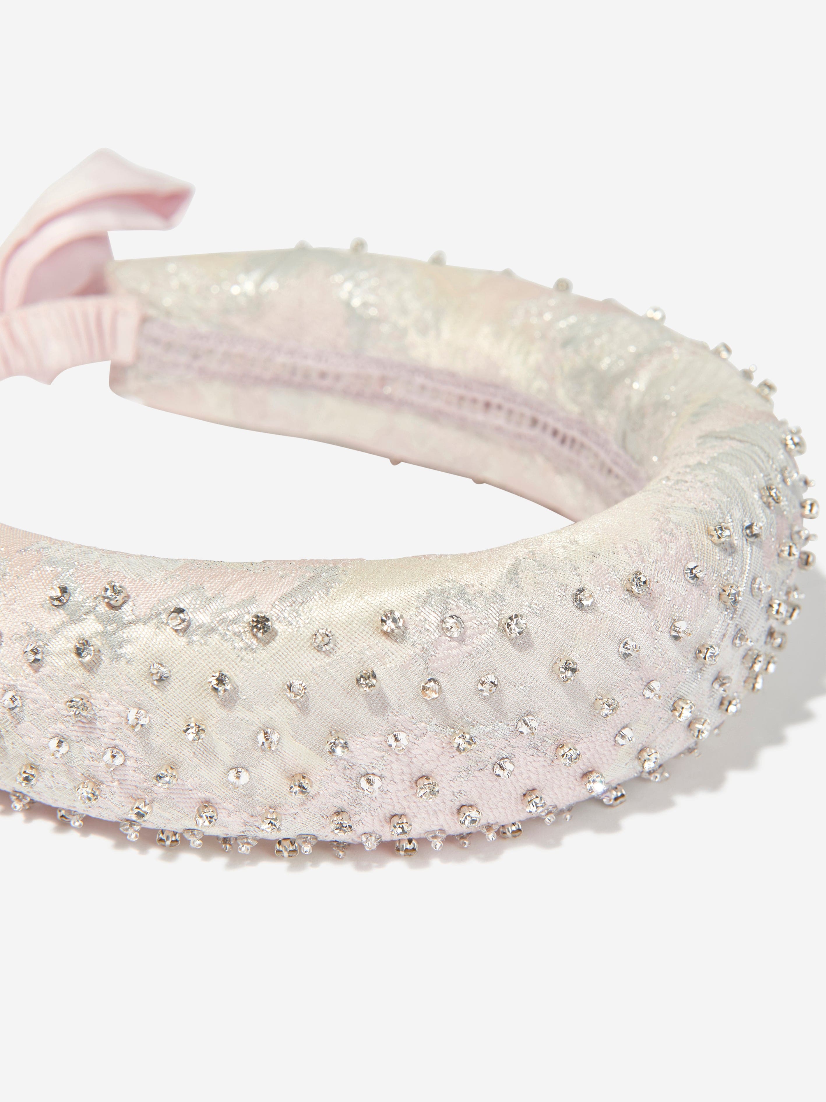 Girls Brocade Headband in Pink