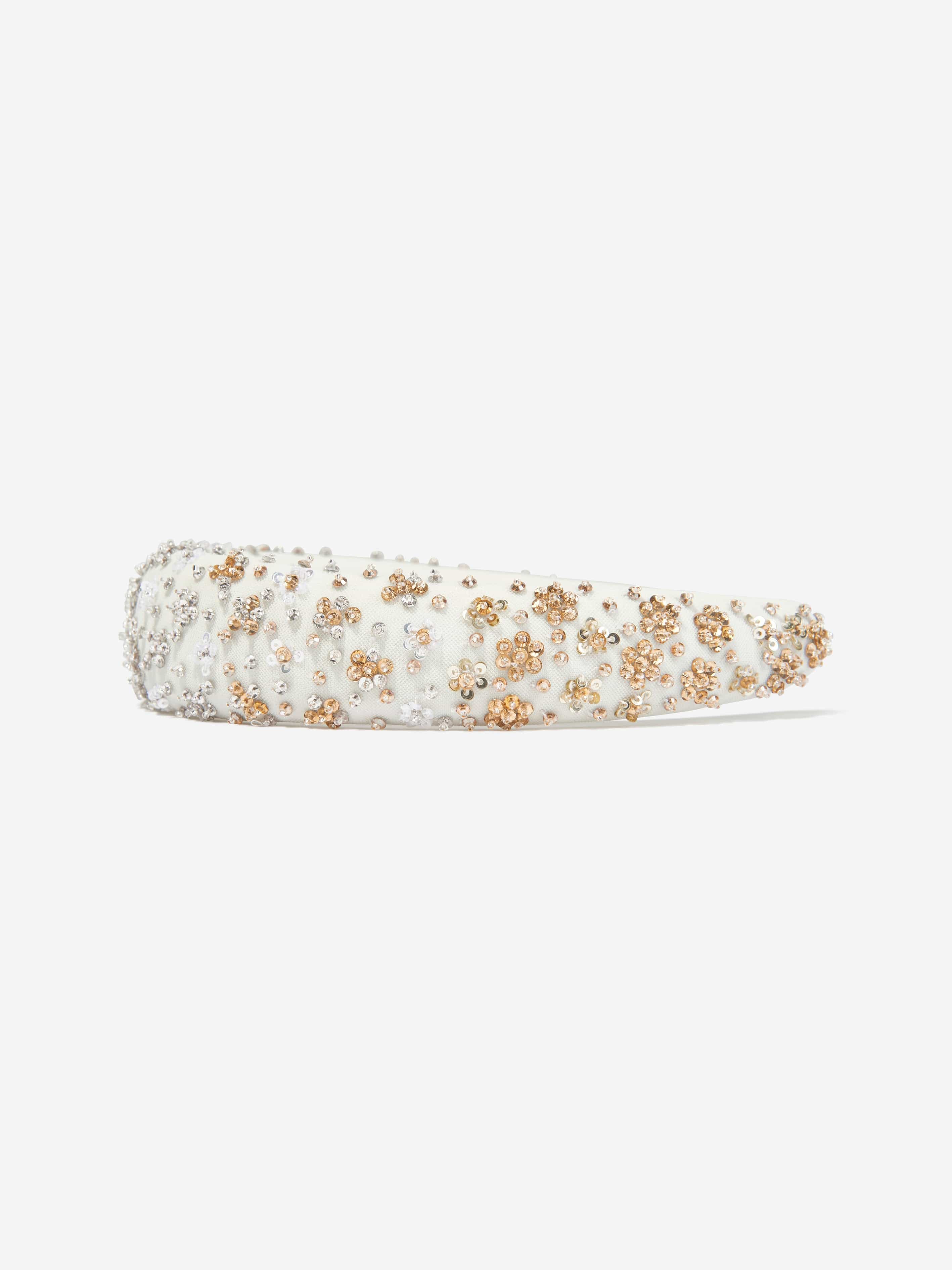 Girls Embellished Headband in Blue