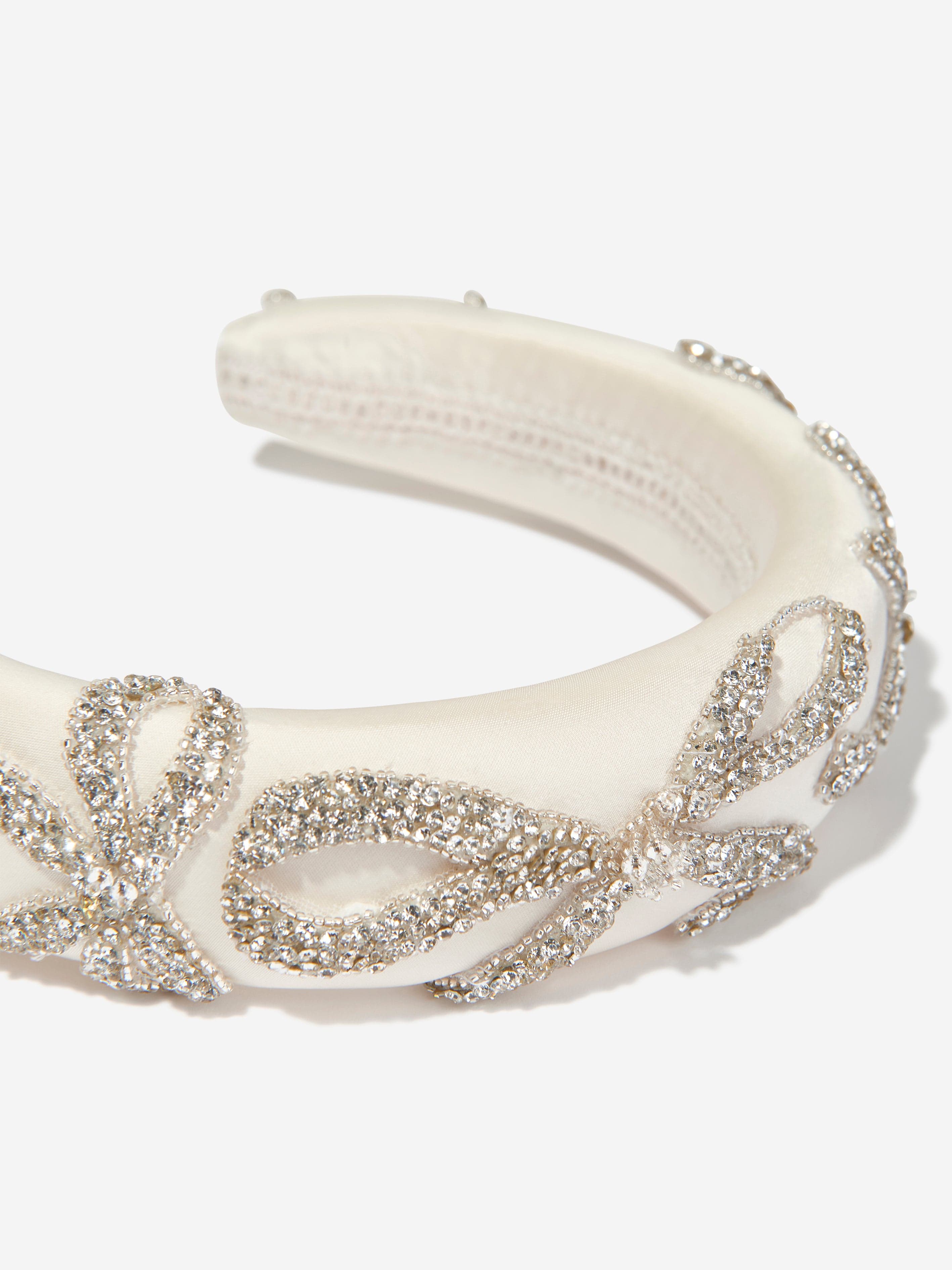 Girls Embellished Headband in Ivory