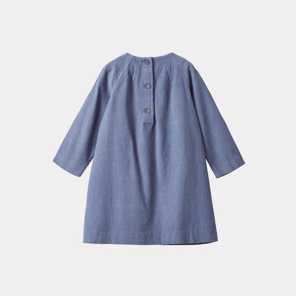 Girls Blue Corduroy Dress