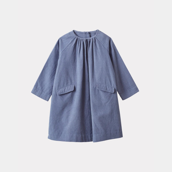 Girls Blue Corduroy Dress