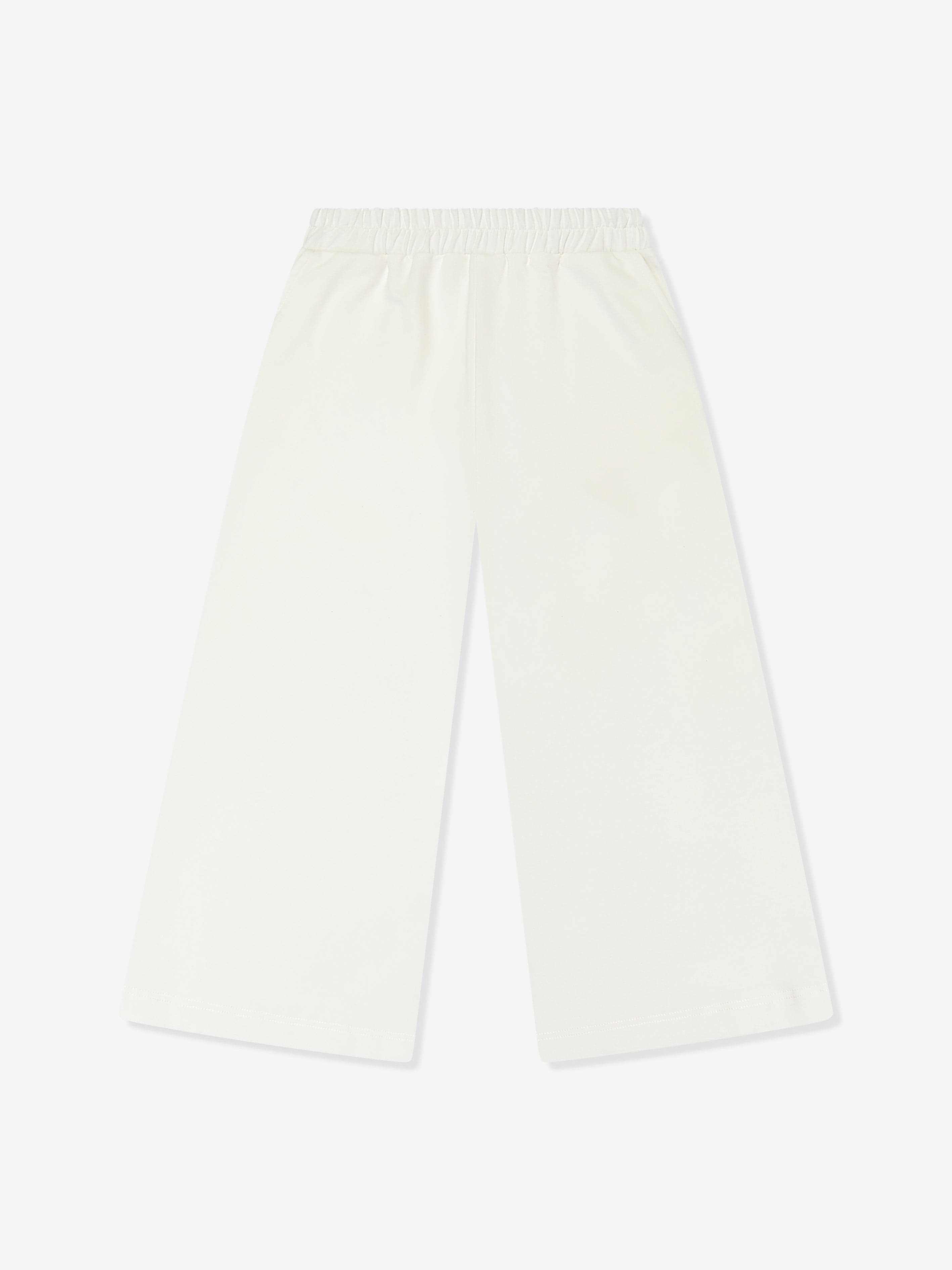 Mama Luma Girls Wide Leg Pants in White
