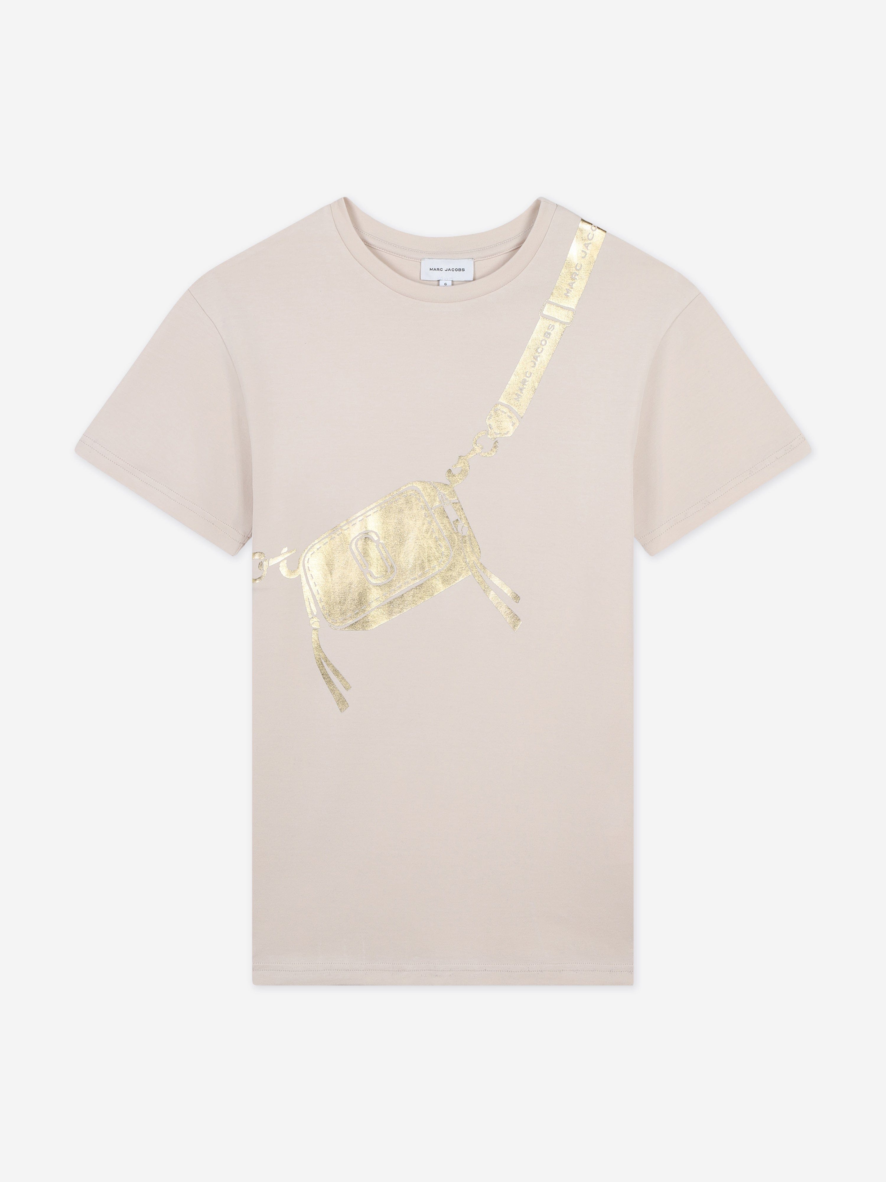 MARC JACOBS Girls Snapshot Bag T-Shirt Dress in Ivory