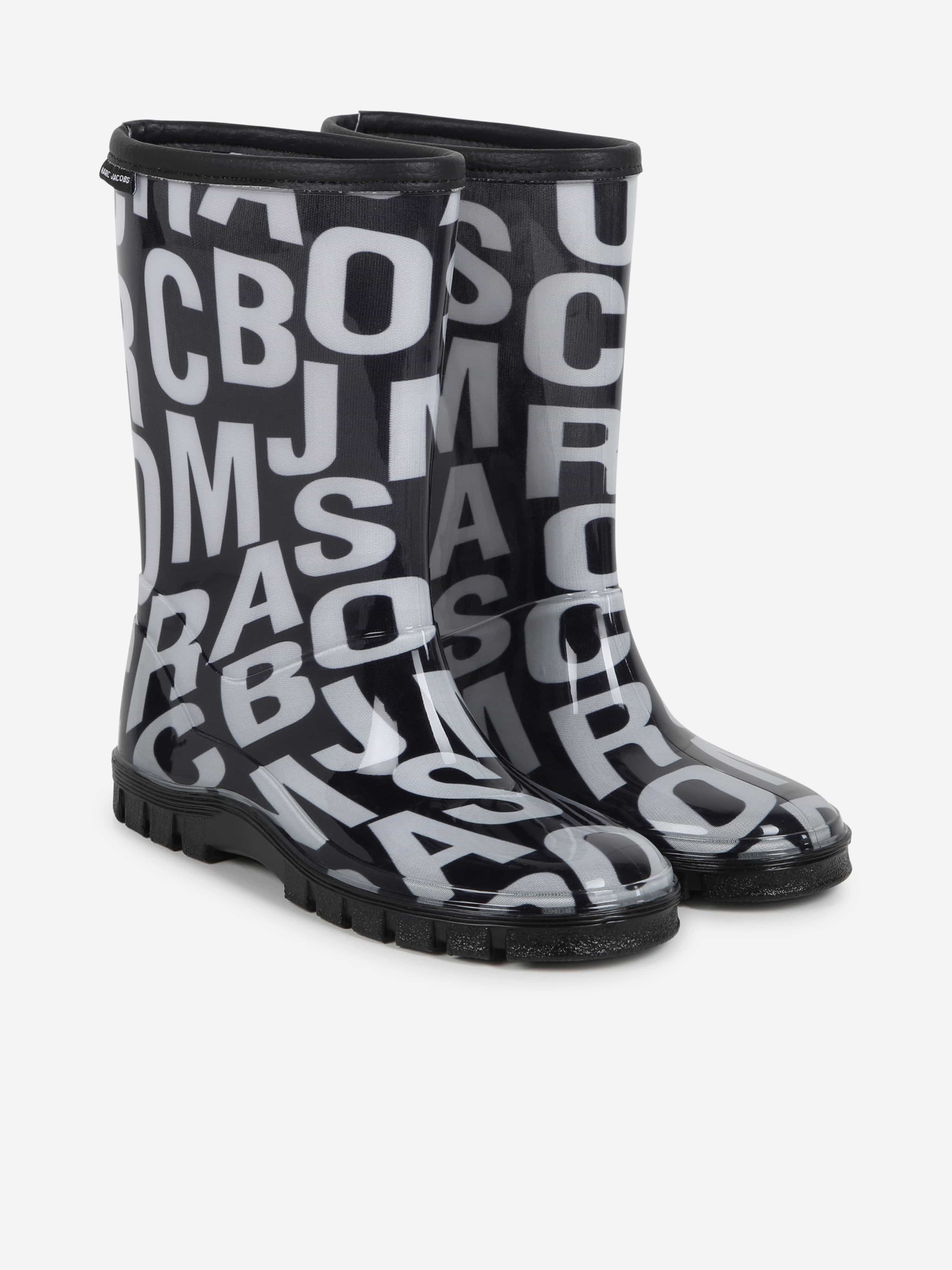MARC JACOBS Kids Logo Rain Boots in Black