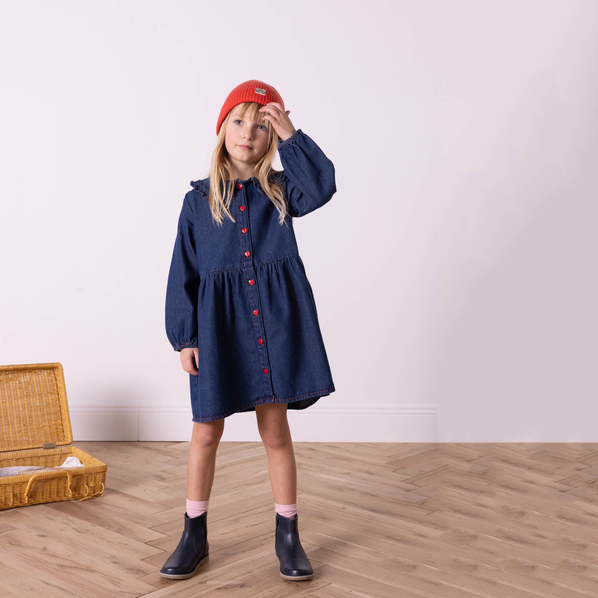 Girls Blue Denim Dress
