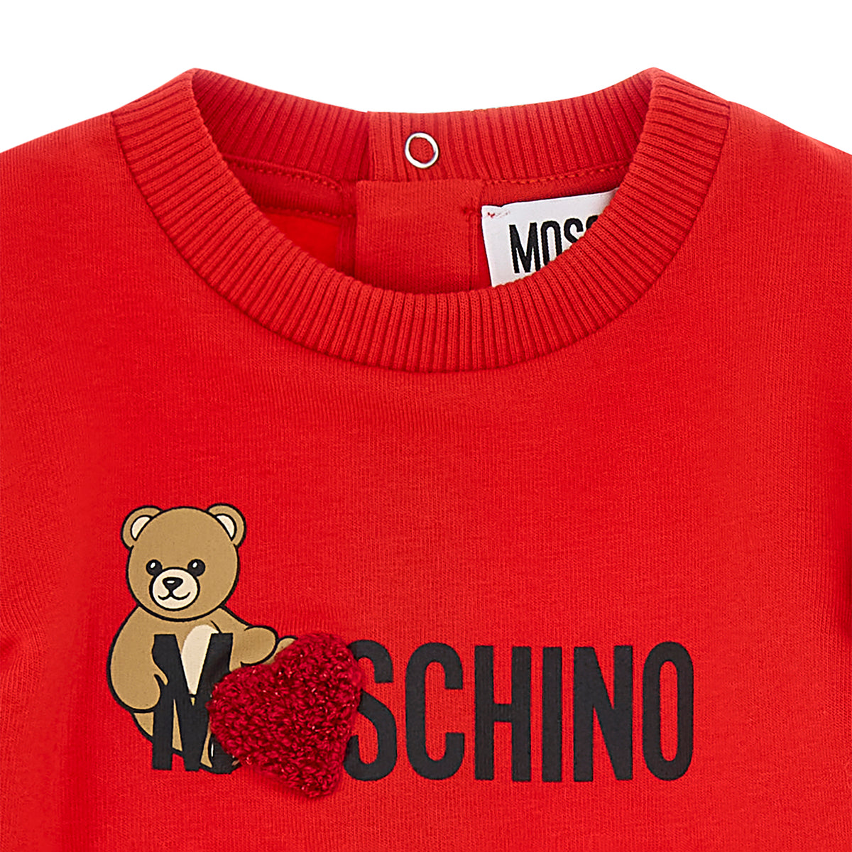Baby Girls Red Bear Printed Cotton Dress