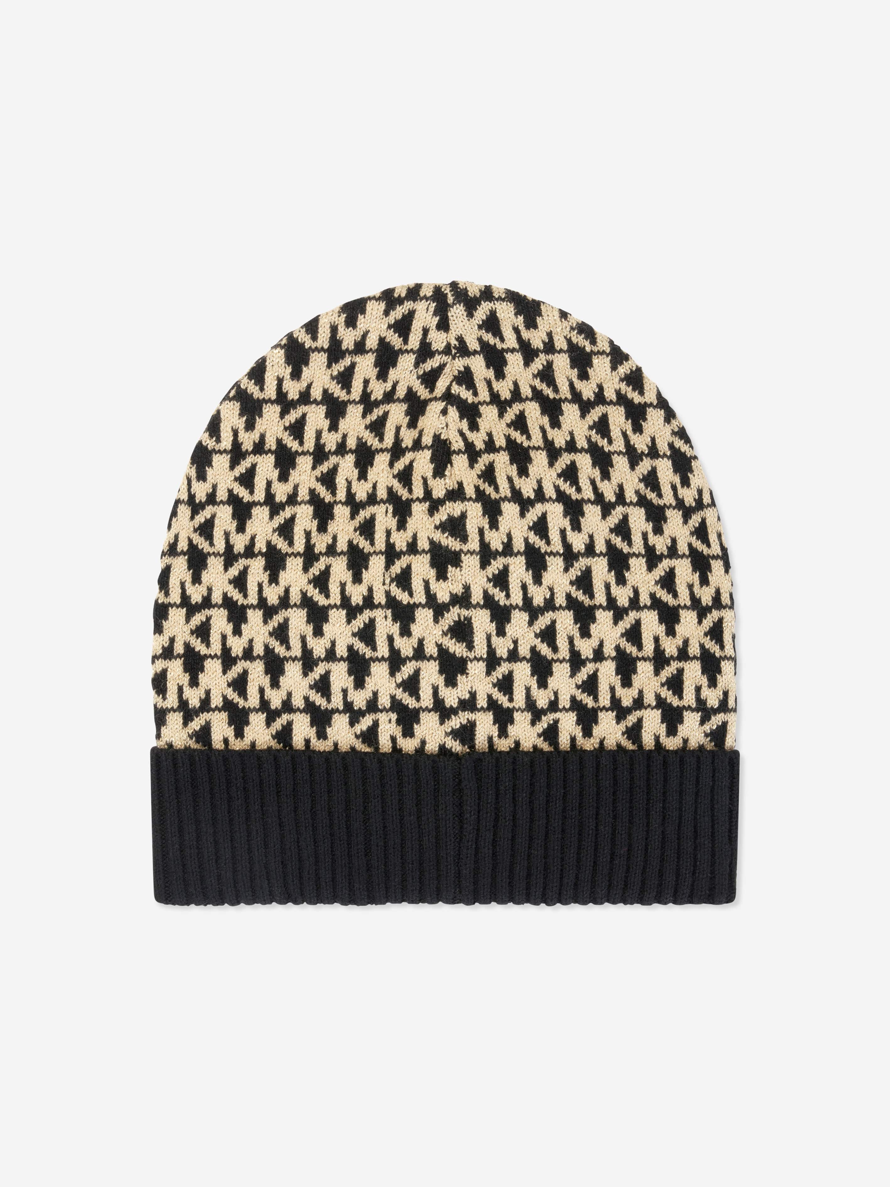 Michael Kors Girls Logo Beanie Hat in Black