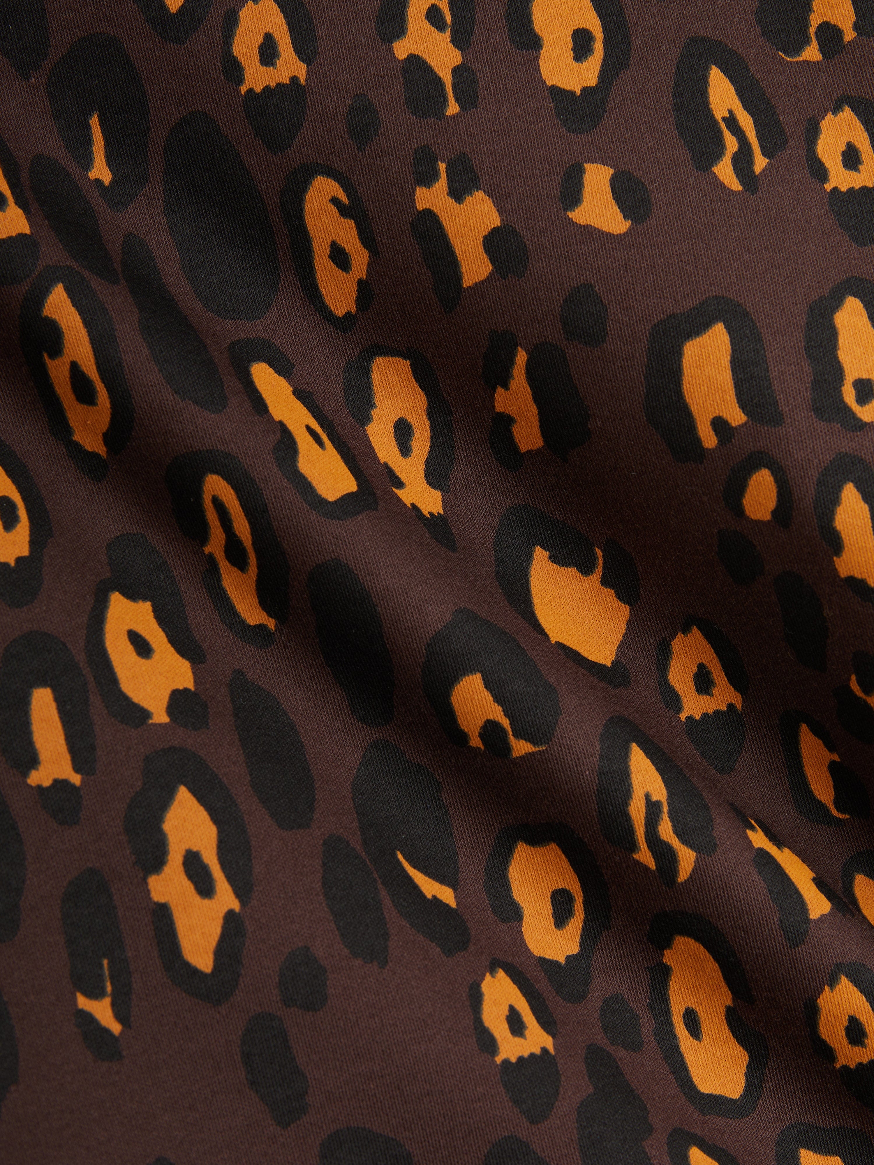 Mini Rodini Girls Leopard Print Leggings in Brown