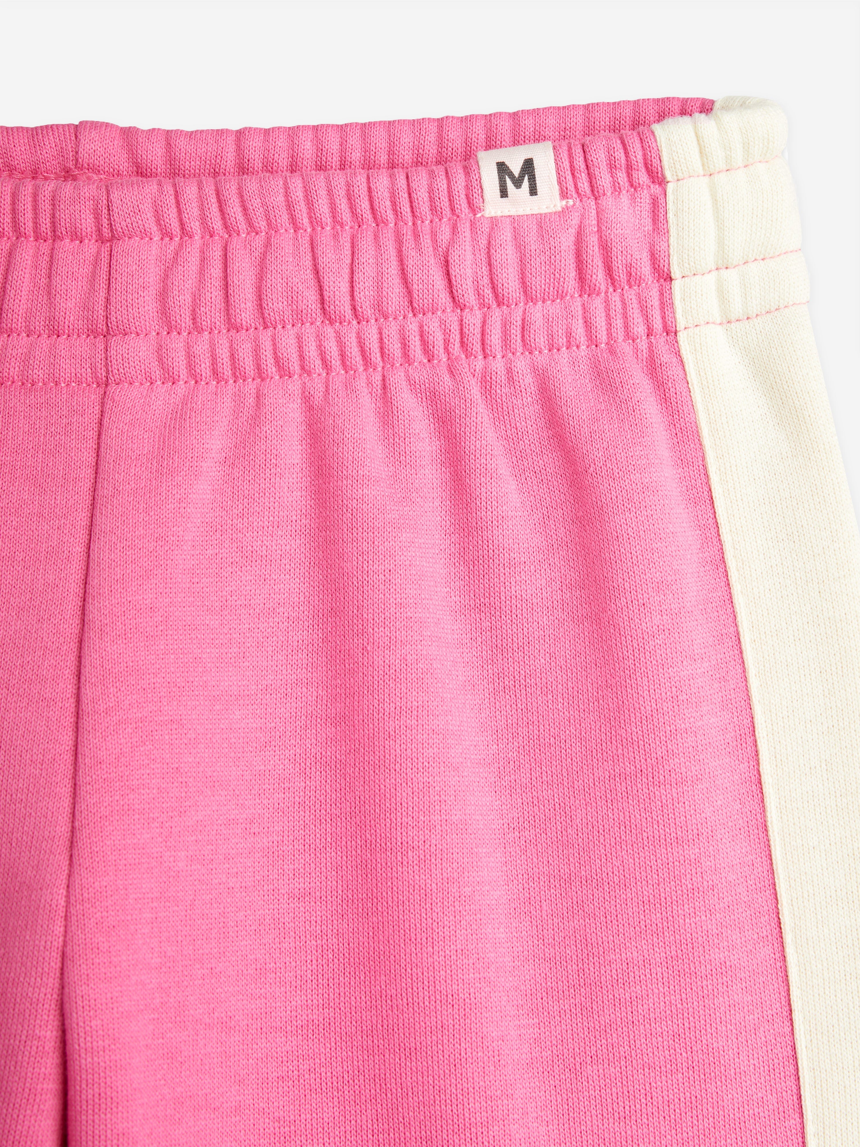 Mini Rodini Girls Society Panel Joggers in Pink