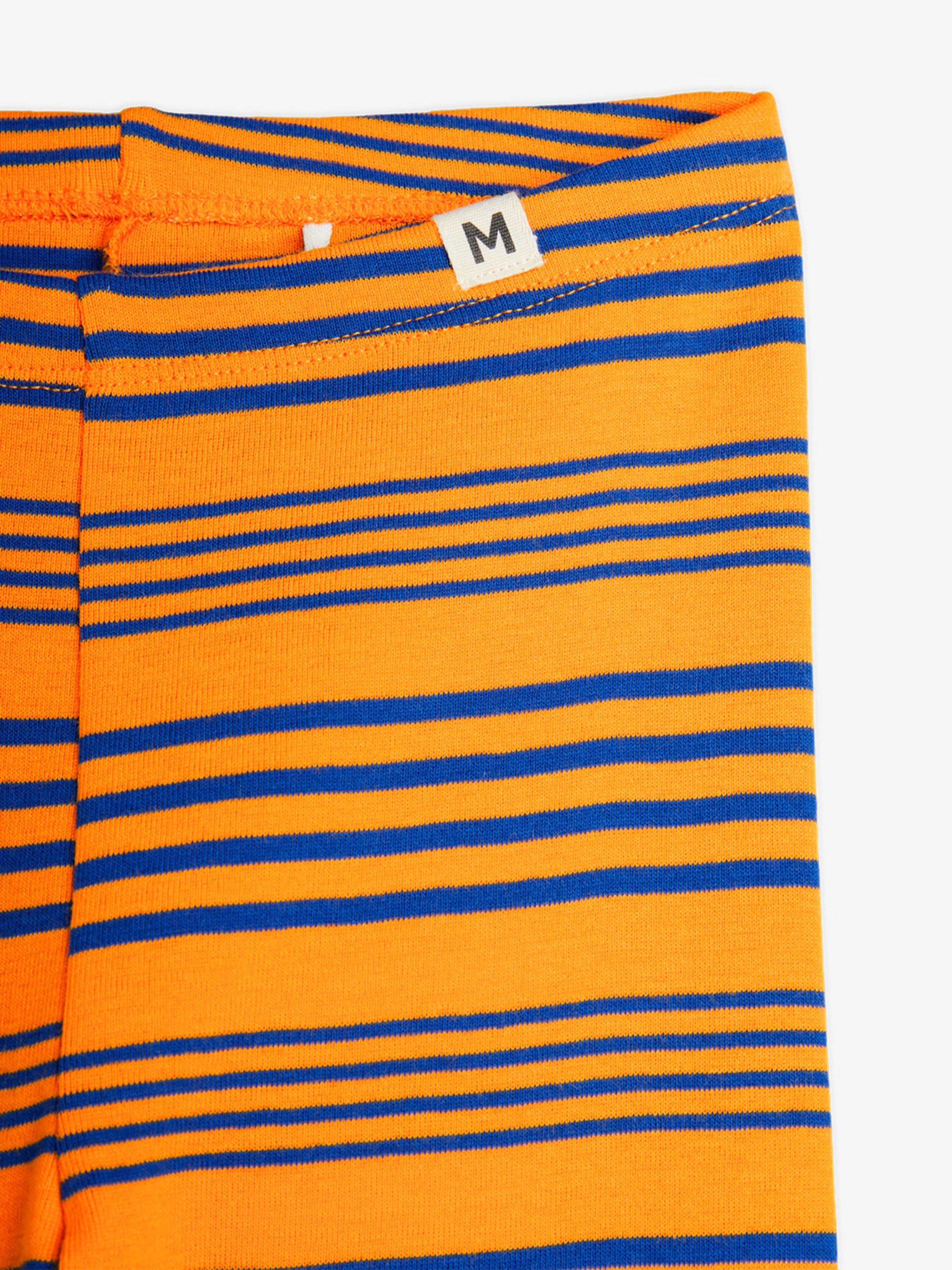 Kids Striped Leggings in Orange