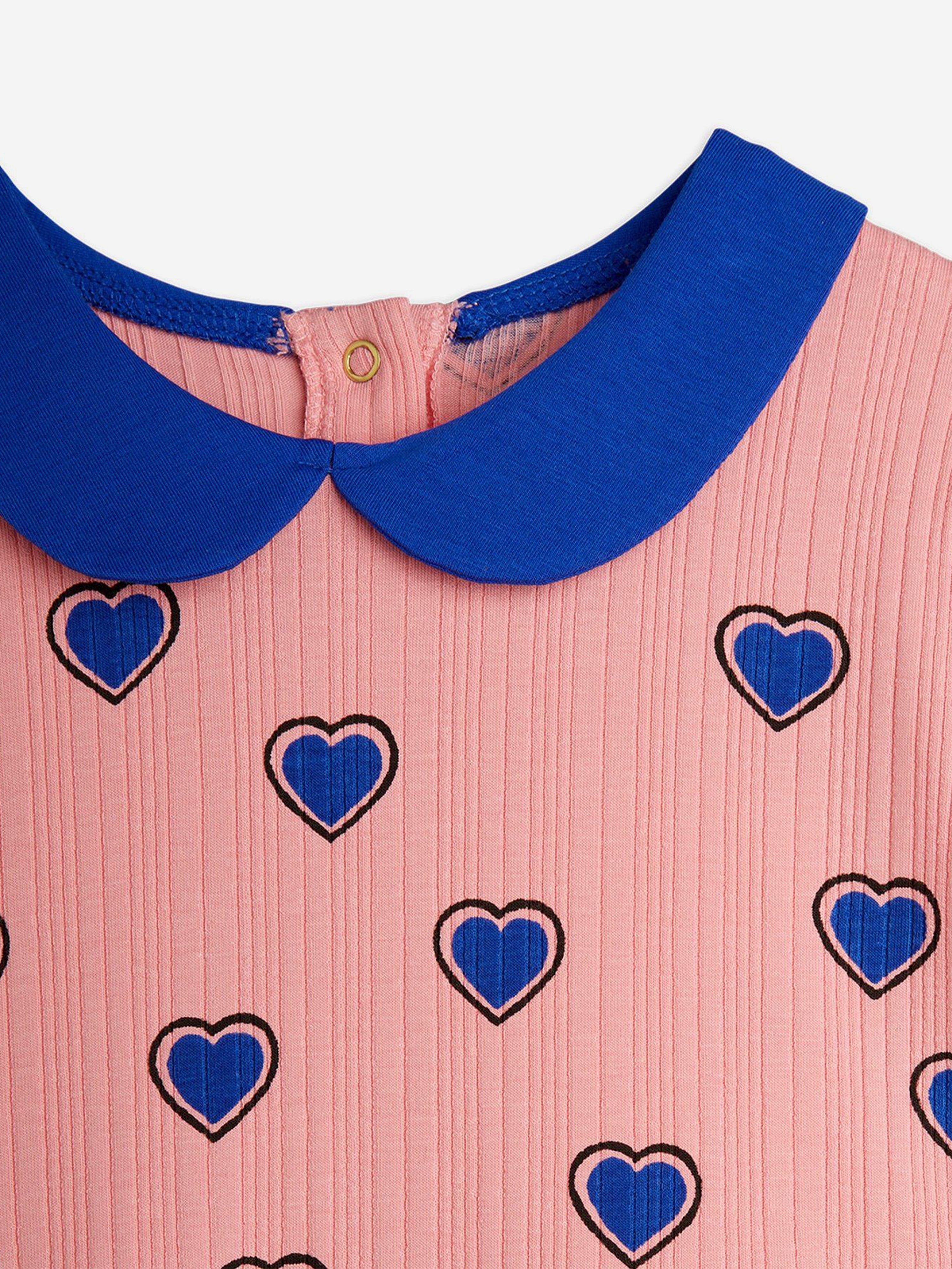 Girls Hearts AOP Dress in Pink