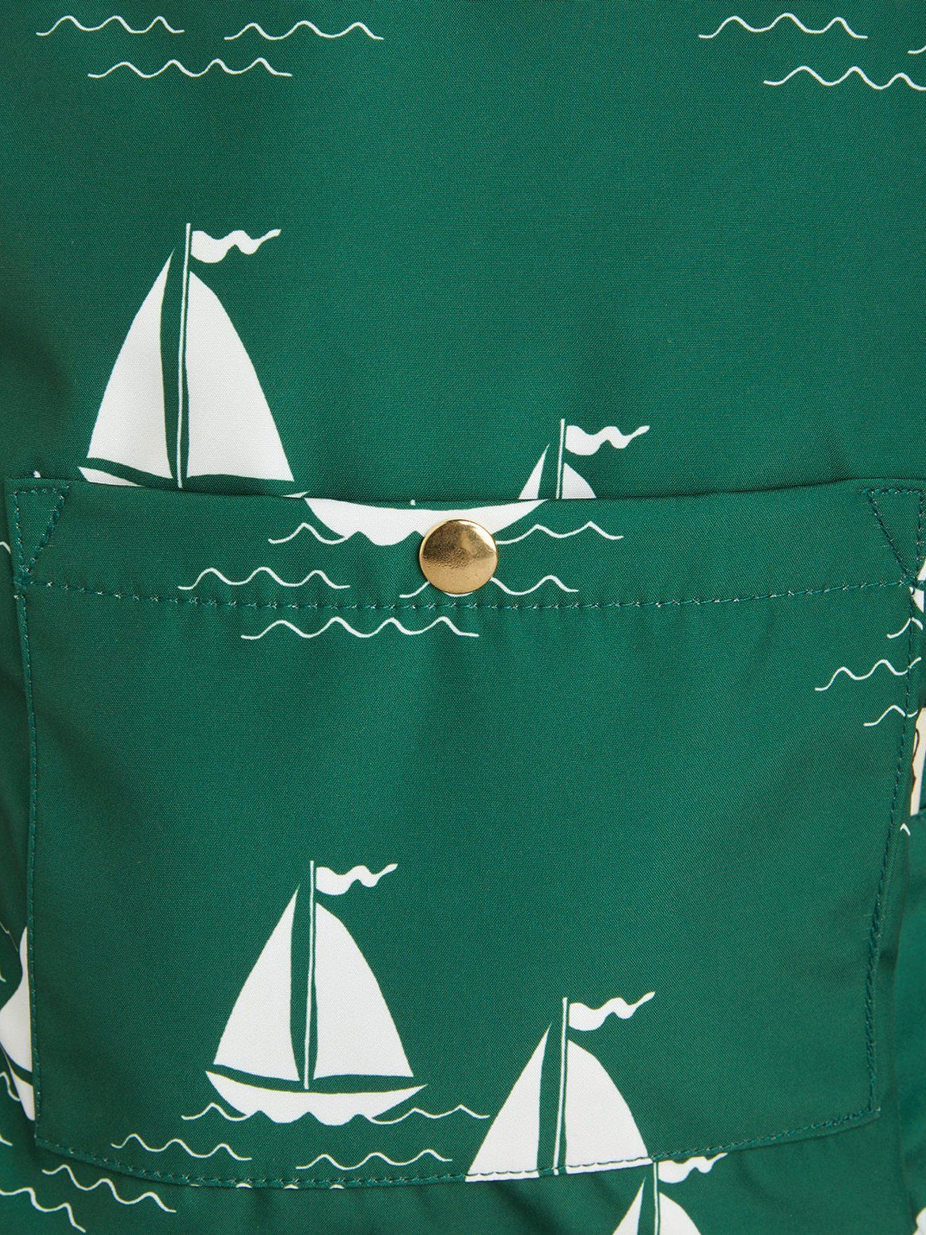 Kids Sailing Boats AOP Backpack in Green (34cm)