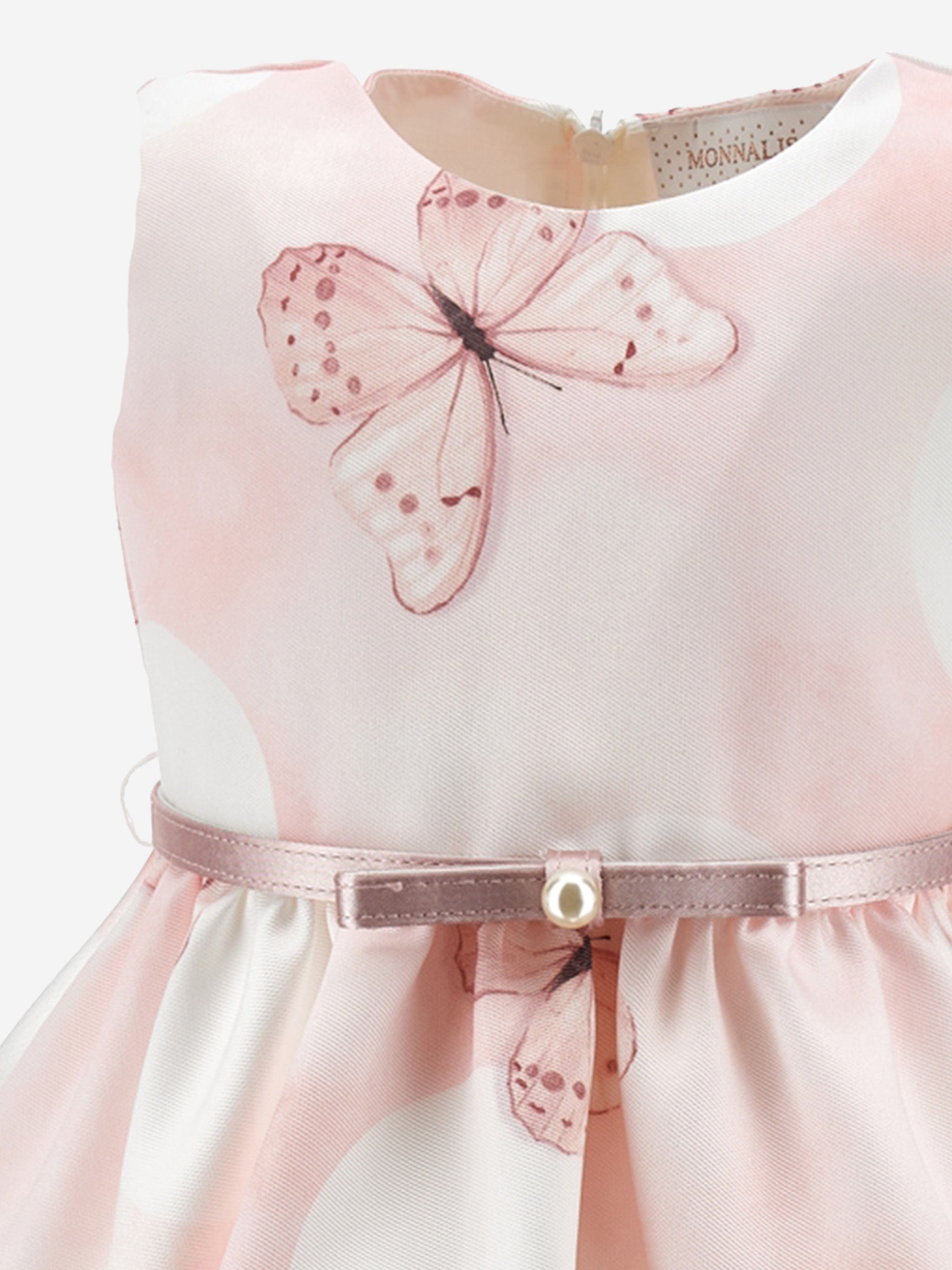 Baby Girls Spotted Butterfly Dress in Pink