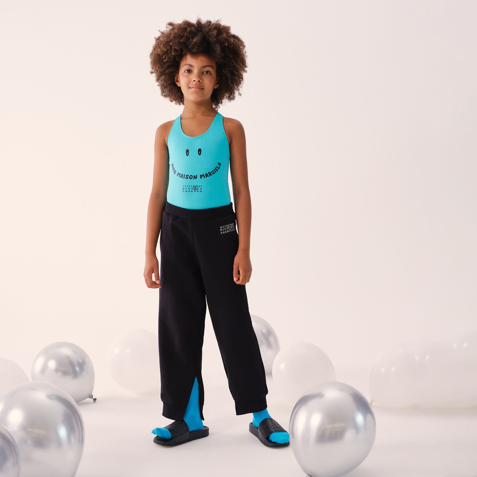 Boys & Girls Black Cotton Trousers