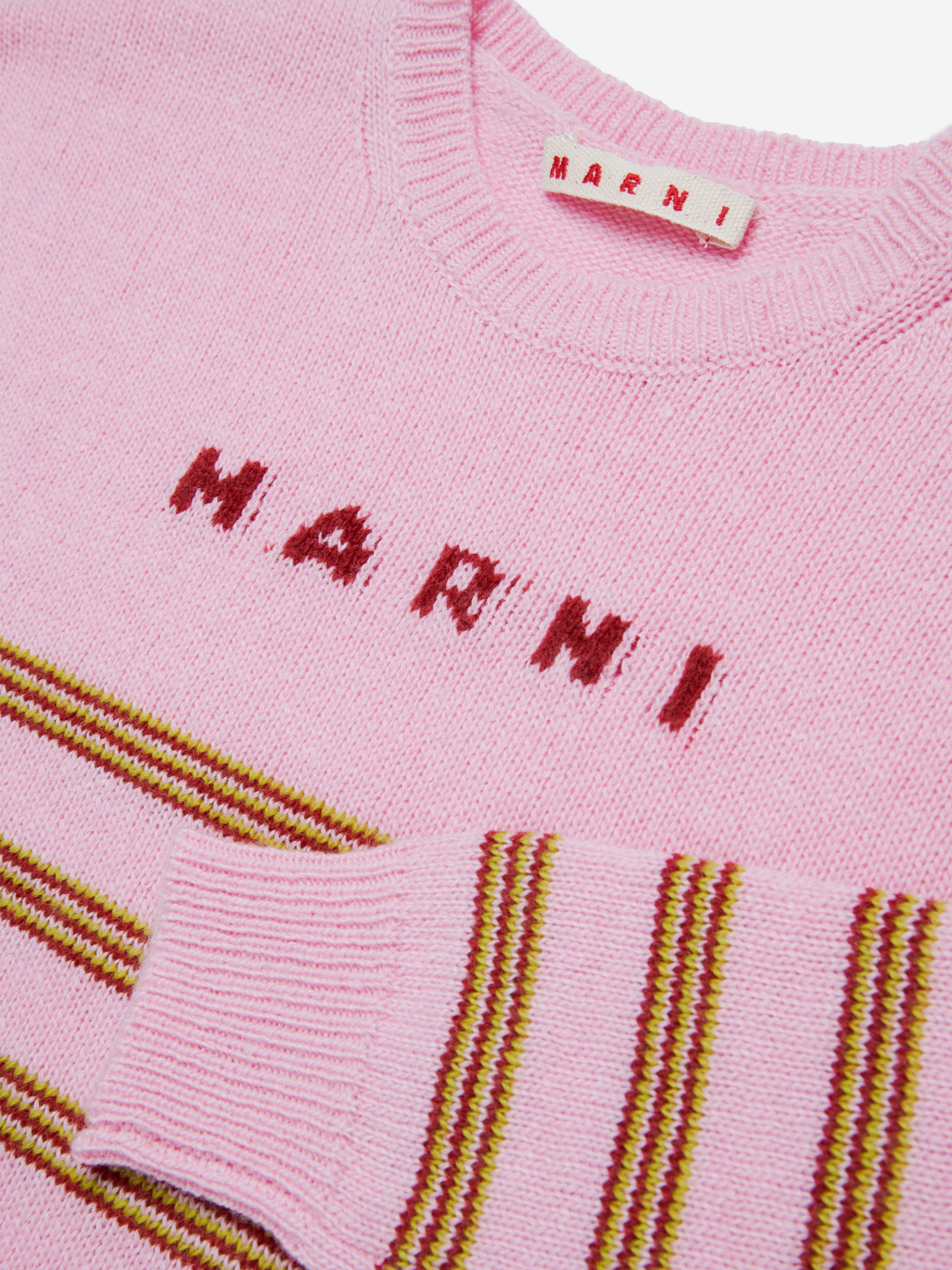 Girls Striped Jumper in Pink