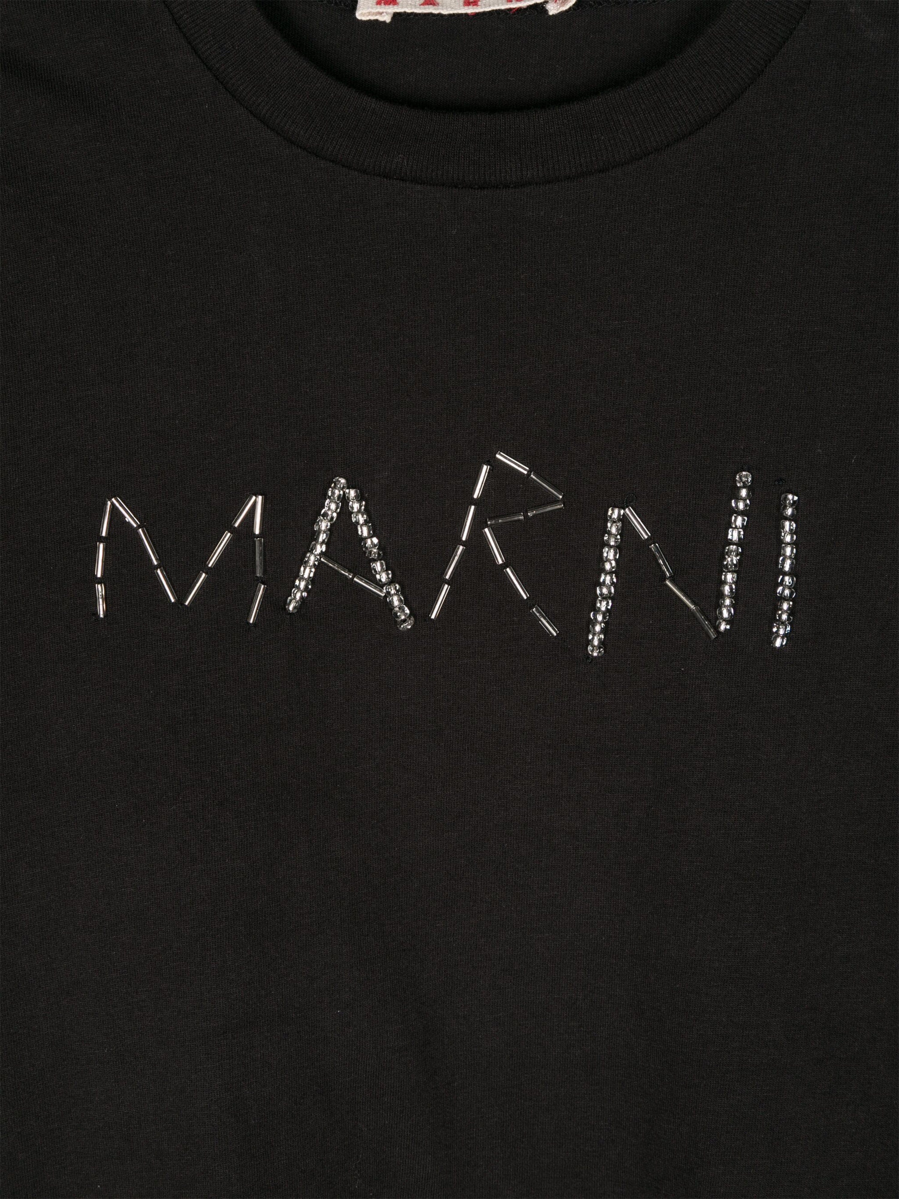 Girls Long Sleeve Logo T-Shirt in Black