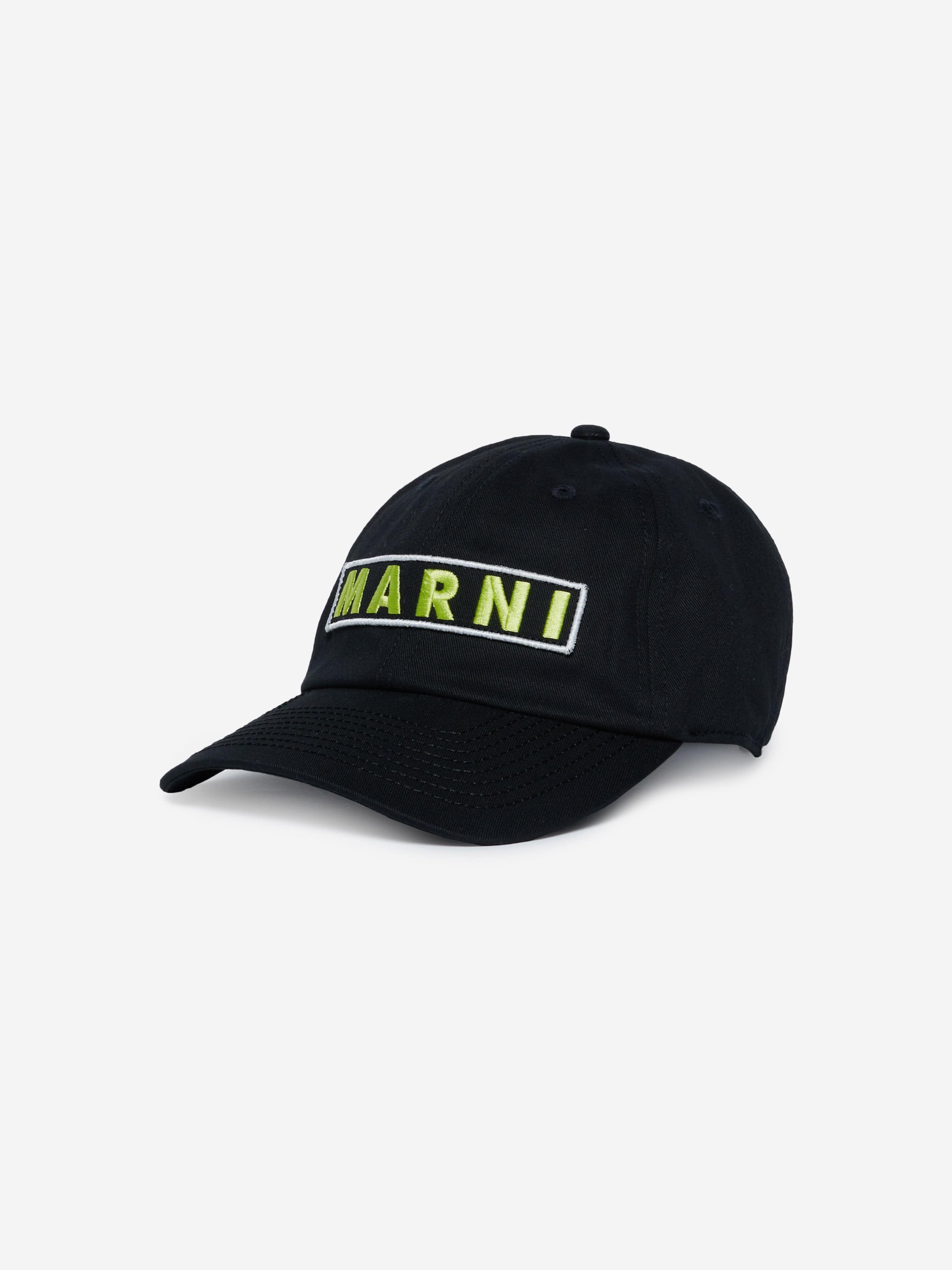 MARNI Kids Logo Cap in Black