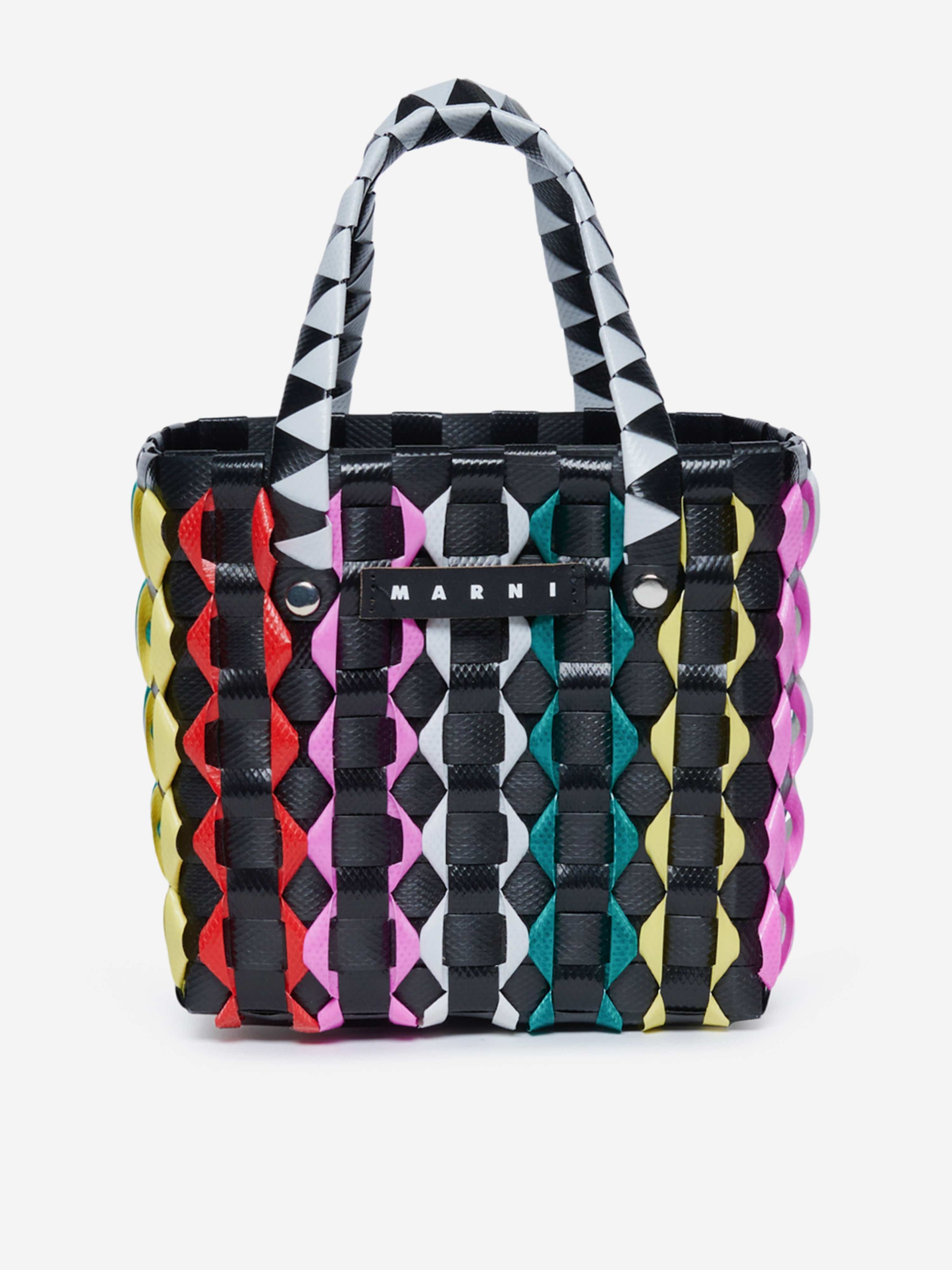 MARNI Girls Woven Basket Bag in Multicolour (15cm)