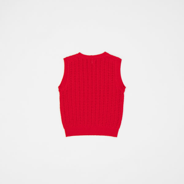 Boys & Girls Bright Red Wool Vest
