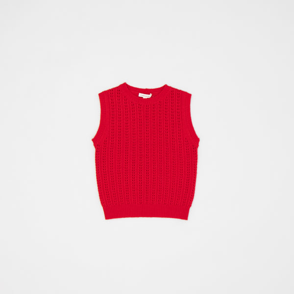 Boys & Girls Bright Red Wool Vest