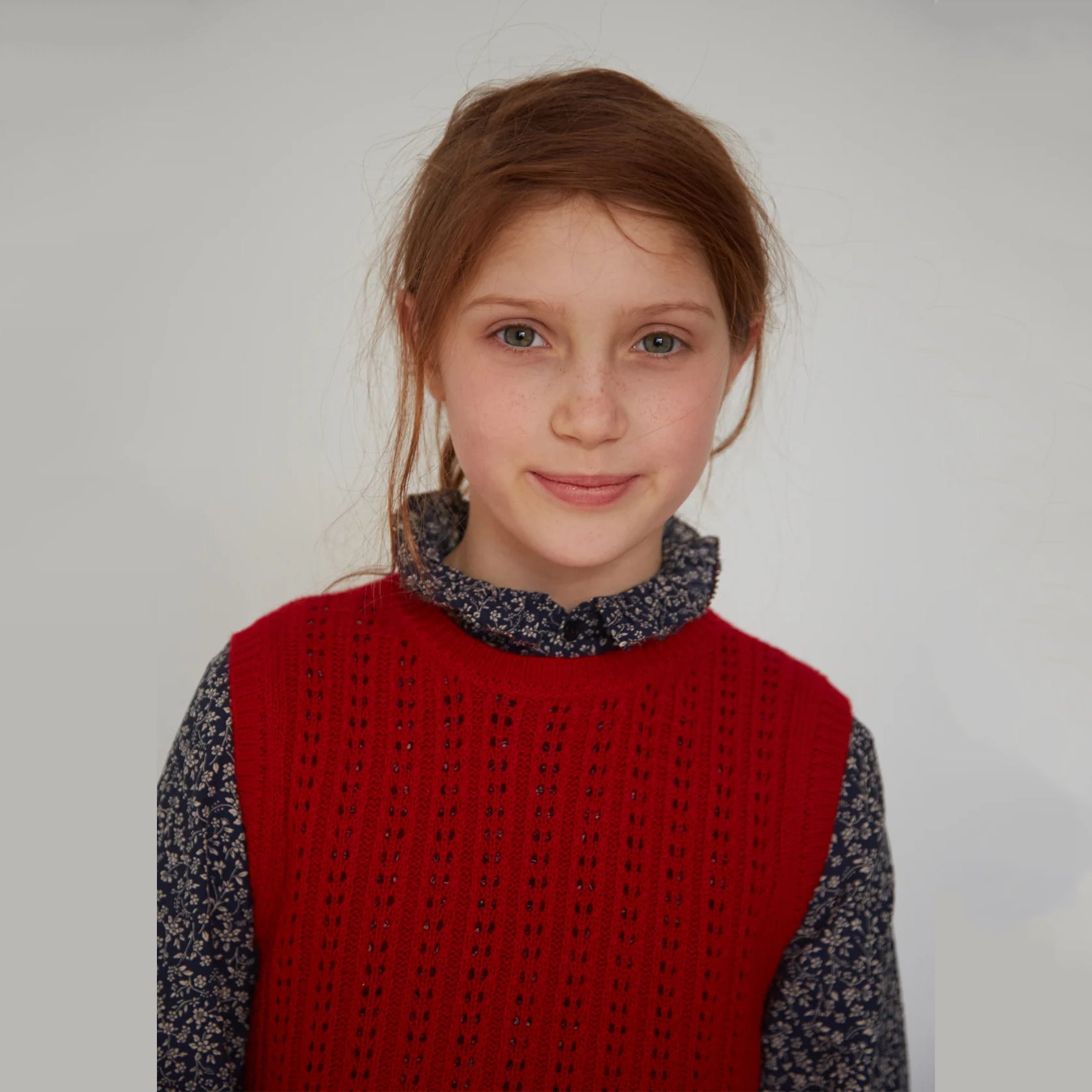 Boys & Girls Bright Red Wool Vest