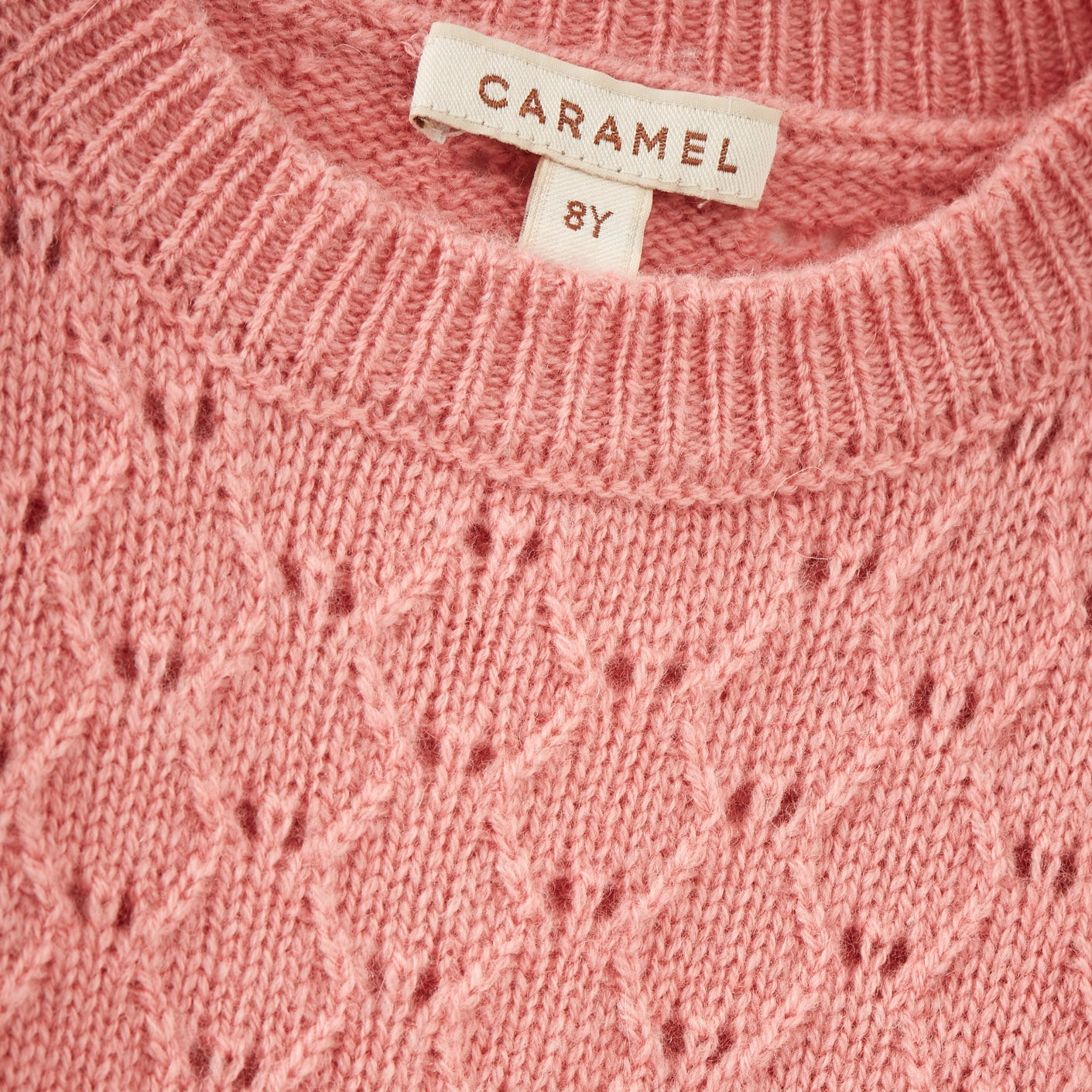 Girls Pink Hollow Cotton Vest