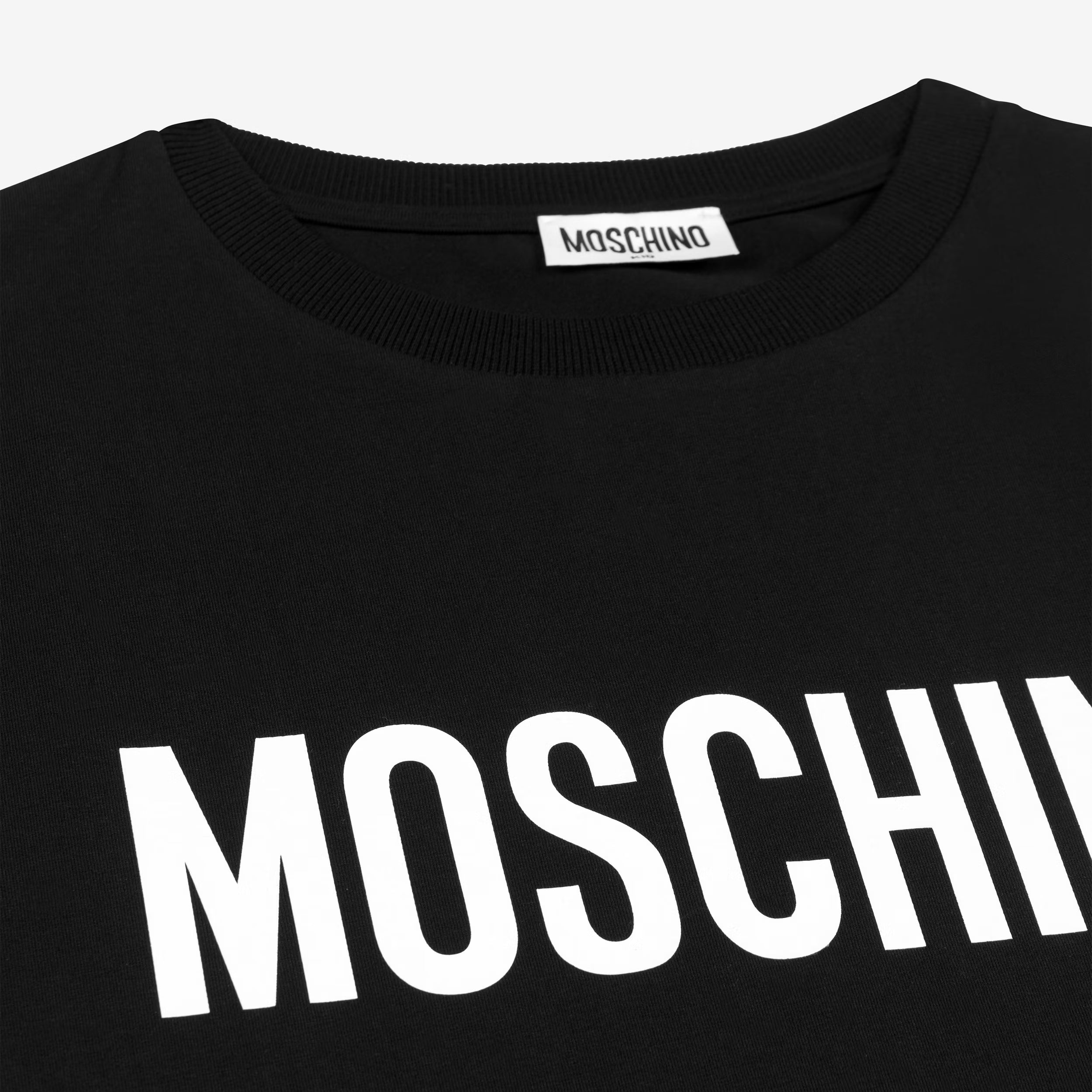 Girls Black Logo Cotton Dress