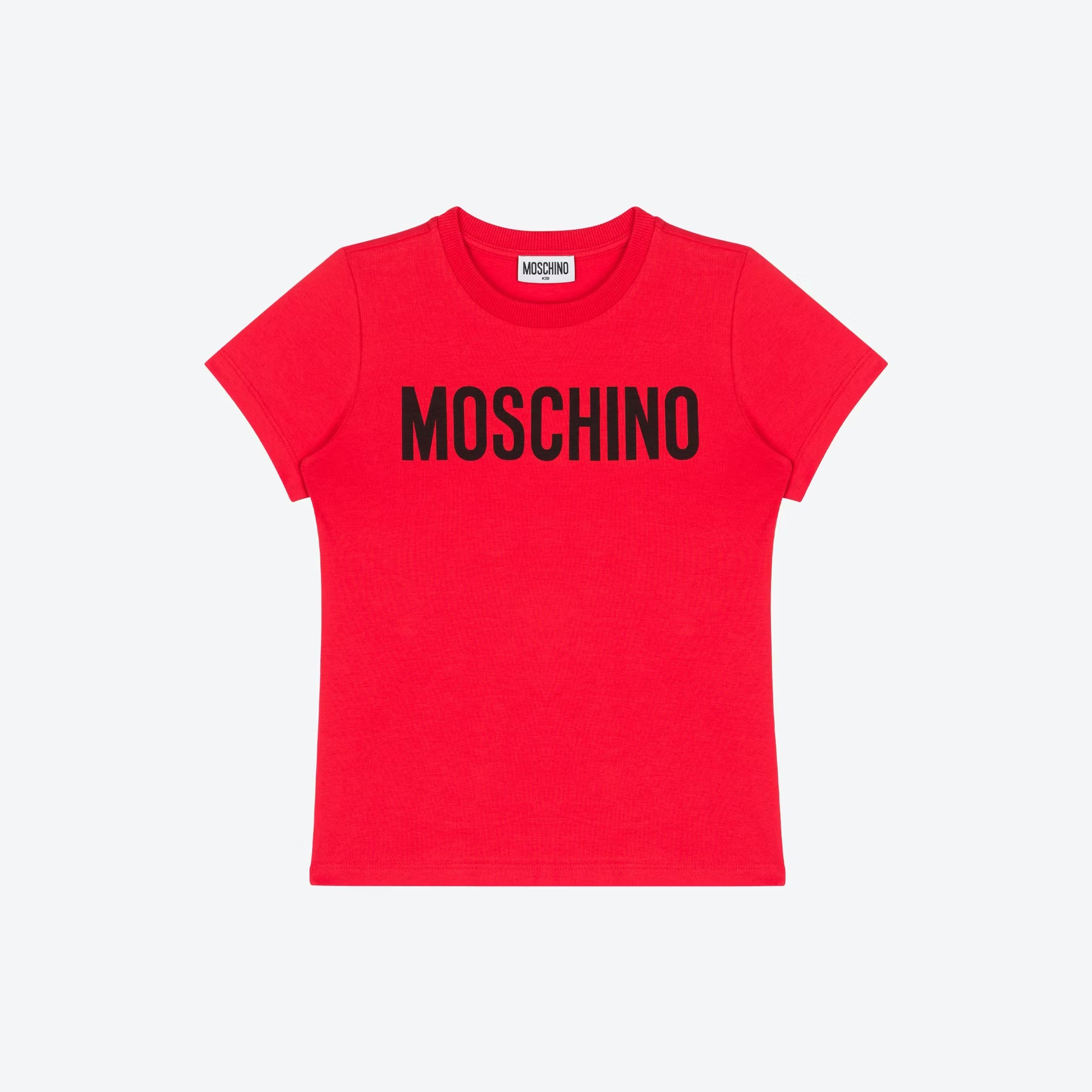 Boys & Girls Red Logo Cotton T-Shirt