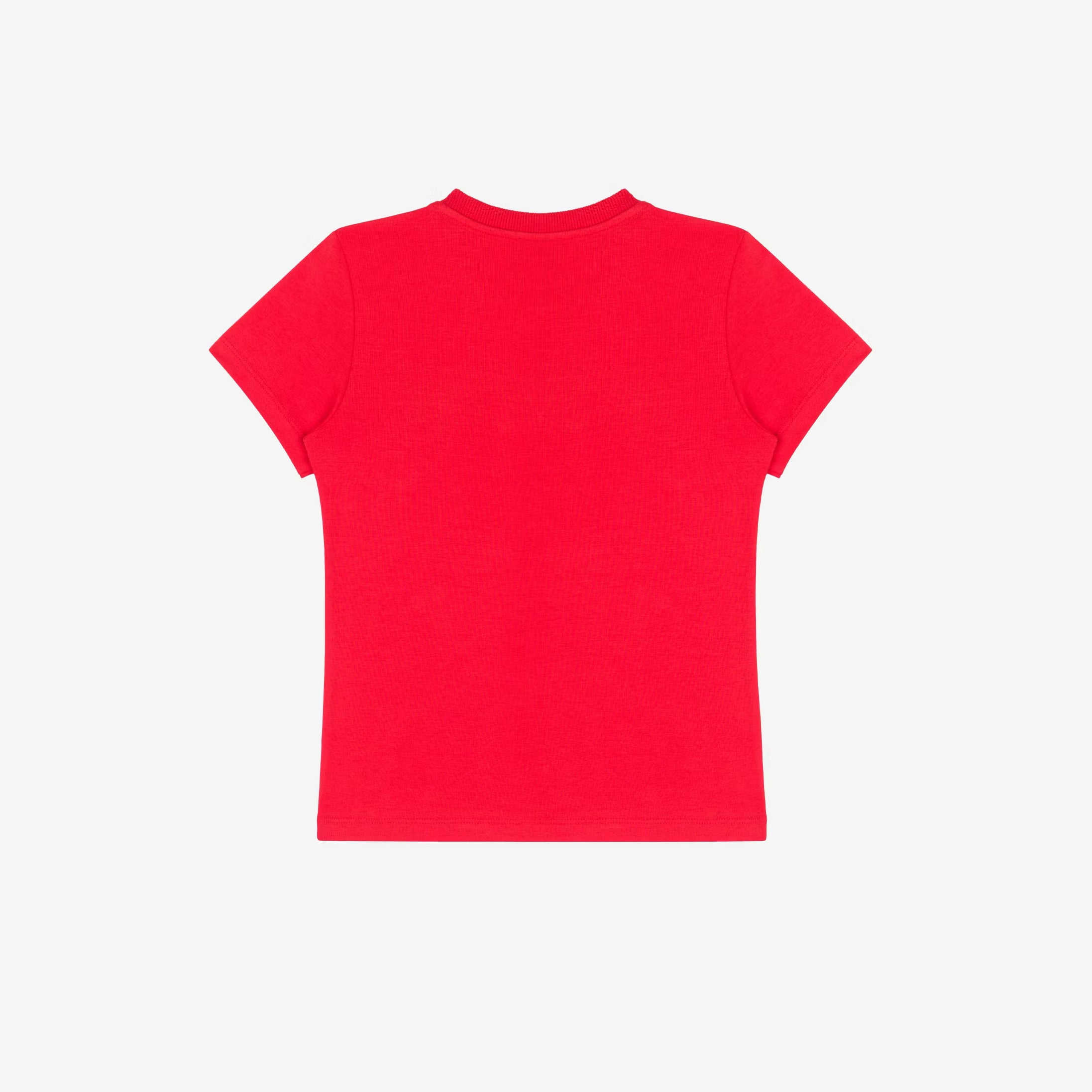 Boys & Girls Red Logo Cotton T-Shirt