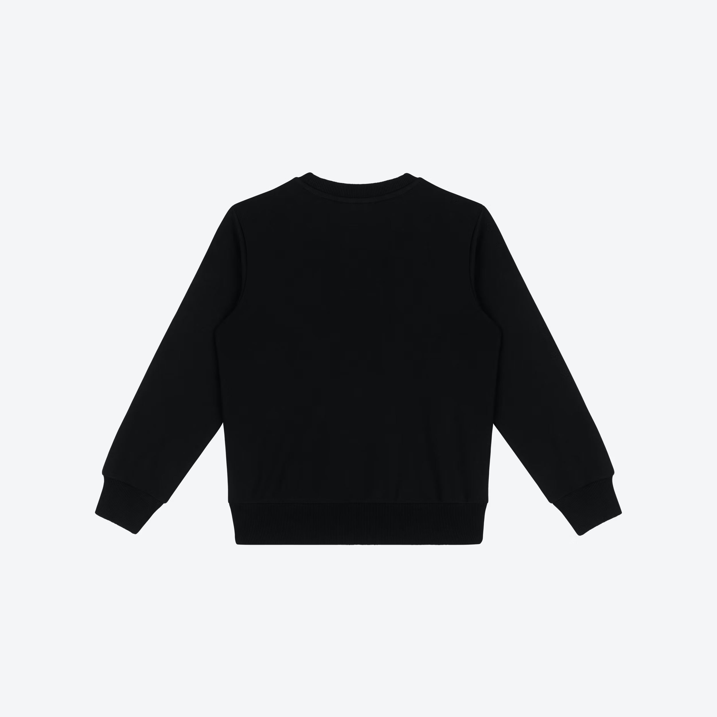 Boys & Girls Black Logo Cotton Sweatshirt