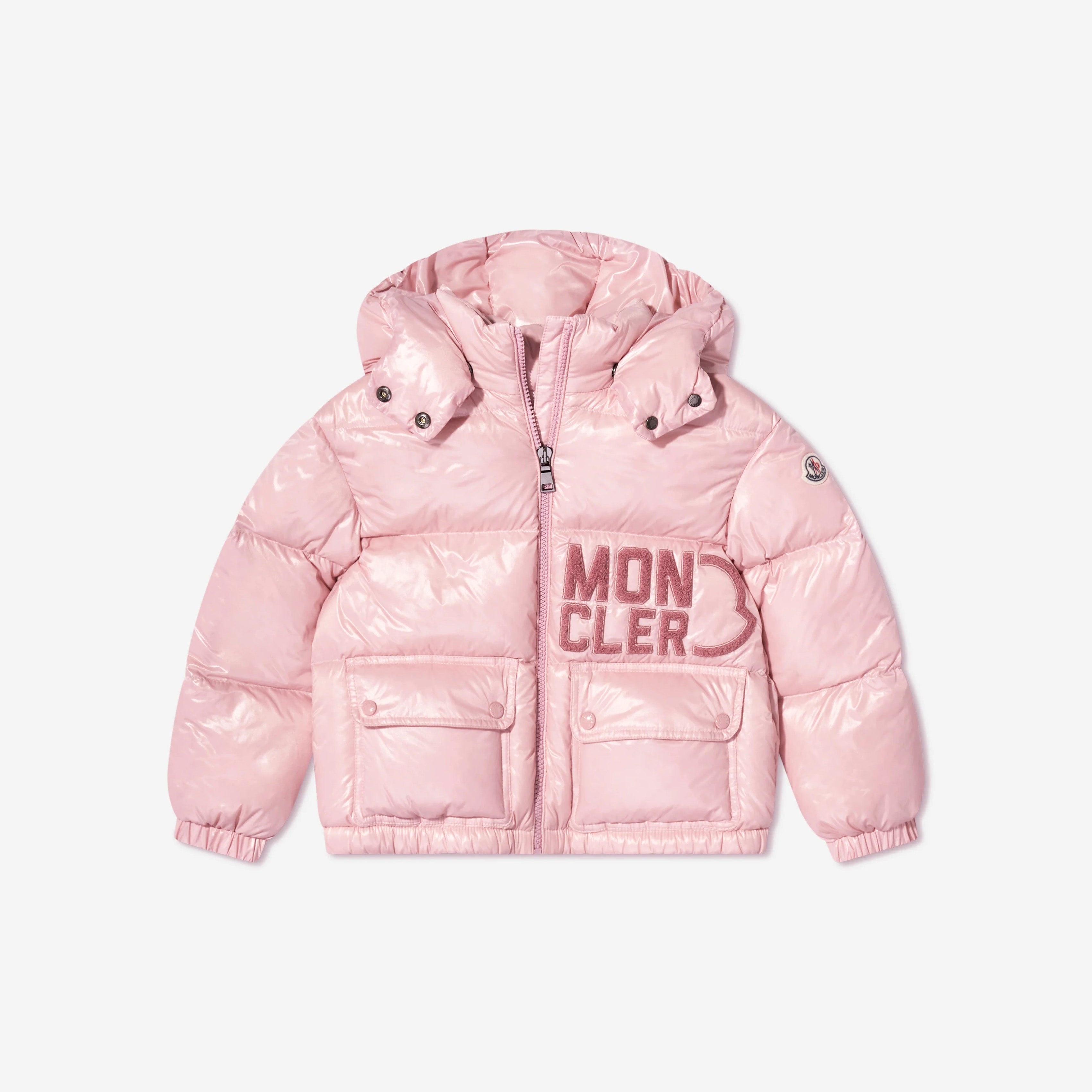 Girls Pink "ABBAYE" Padded Down Jacket