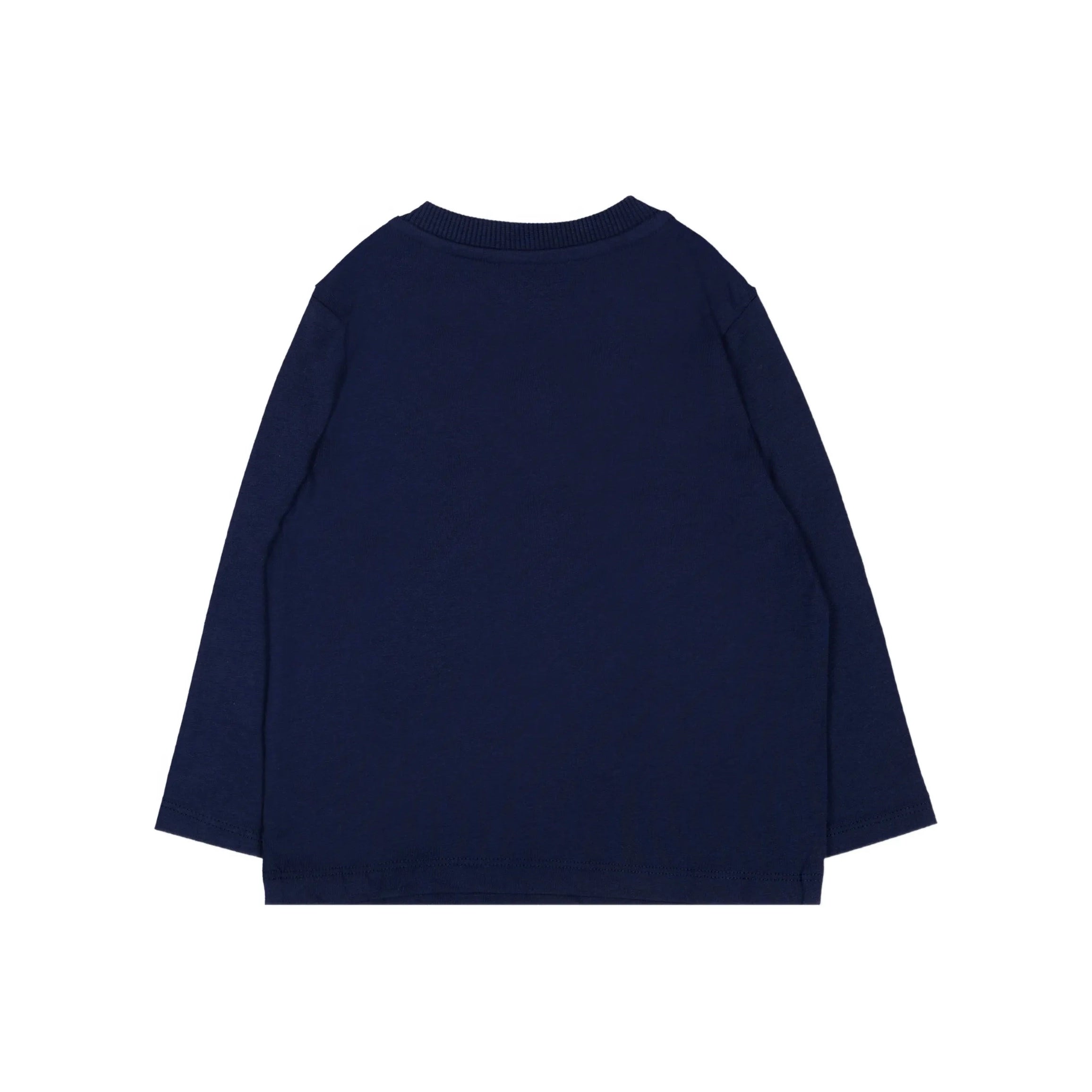 Baby Boys & Girls Navy Bear Printed Cotton T-Shirt