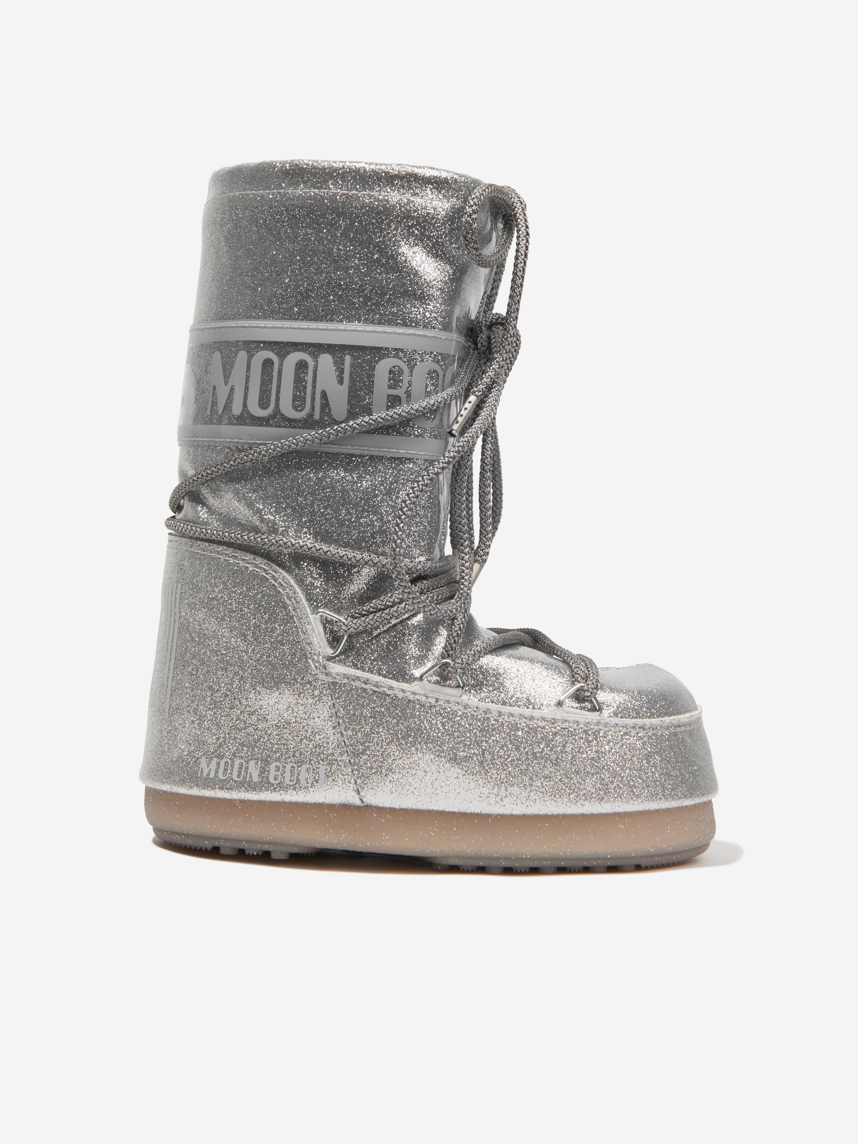 Kids Icon Glitter Snow Boots in Silver