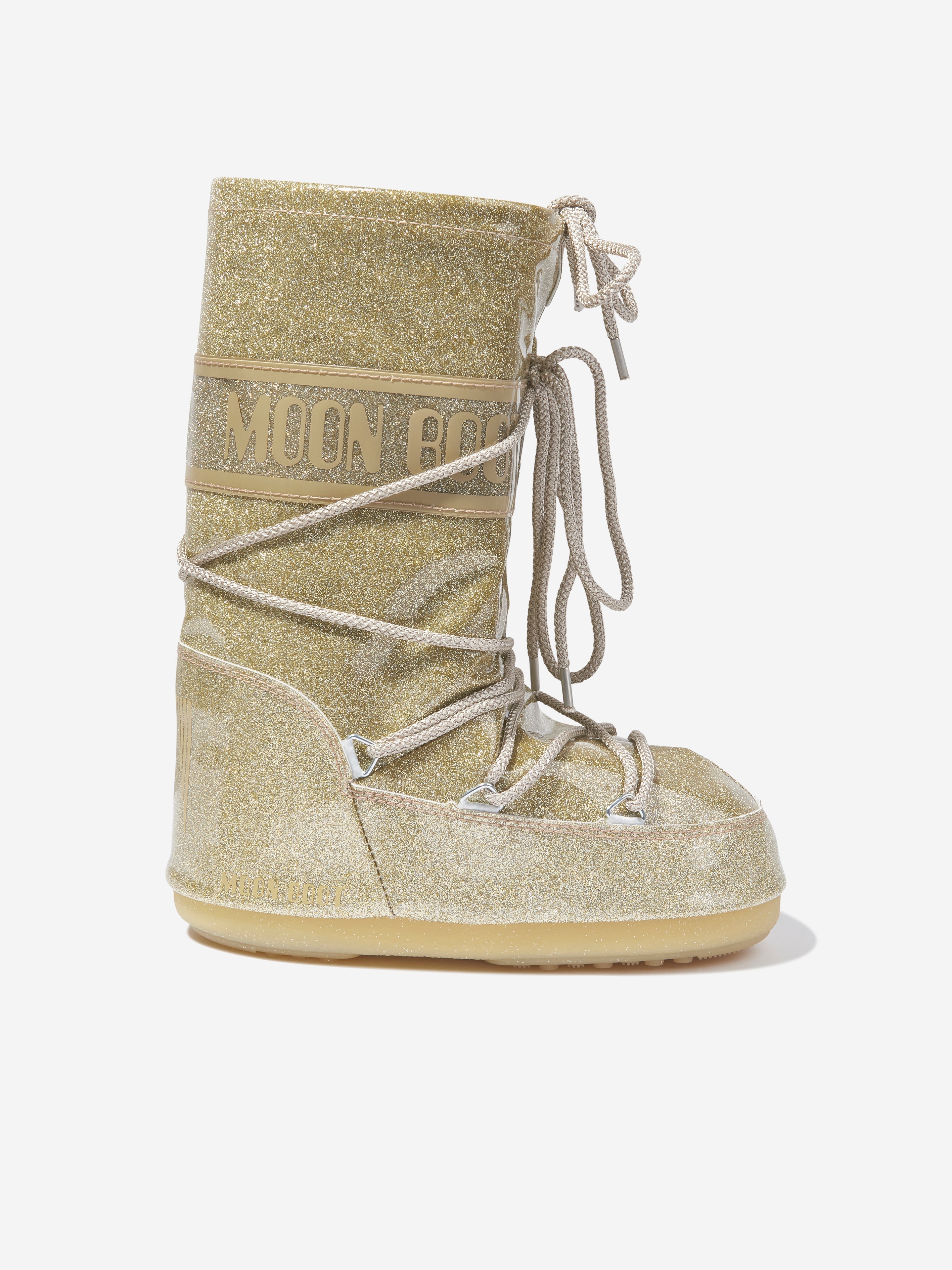Kids Icon Glitter Snow Boots in Gold