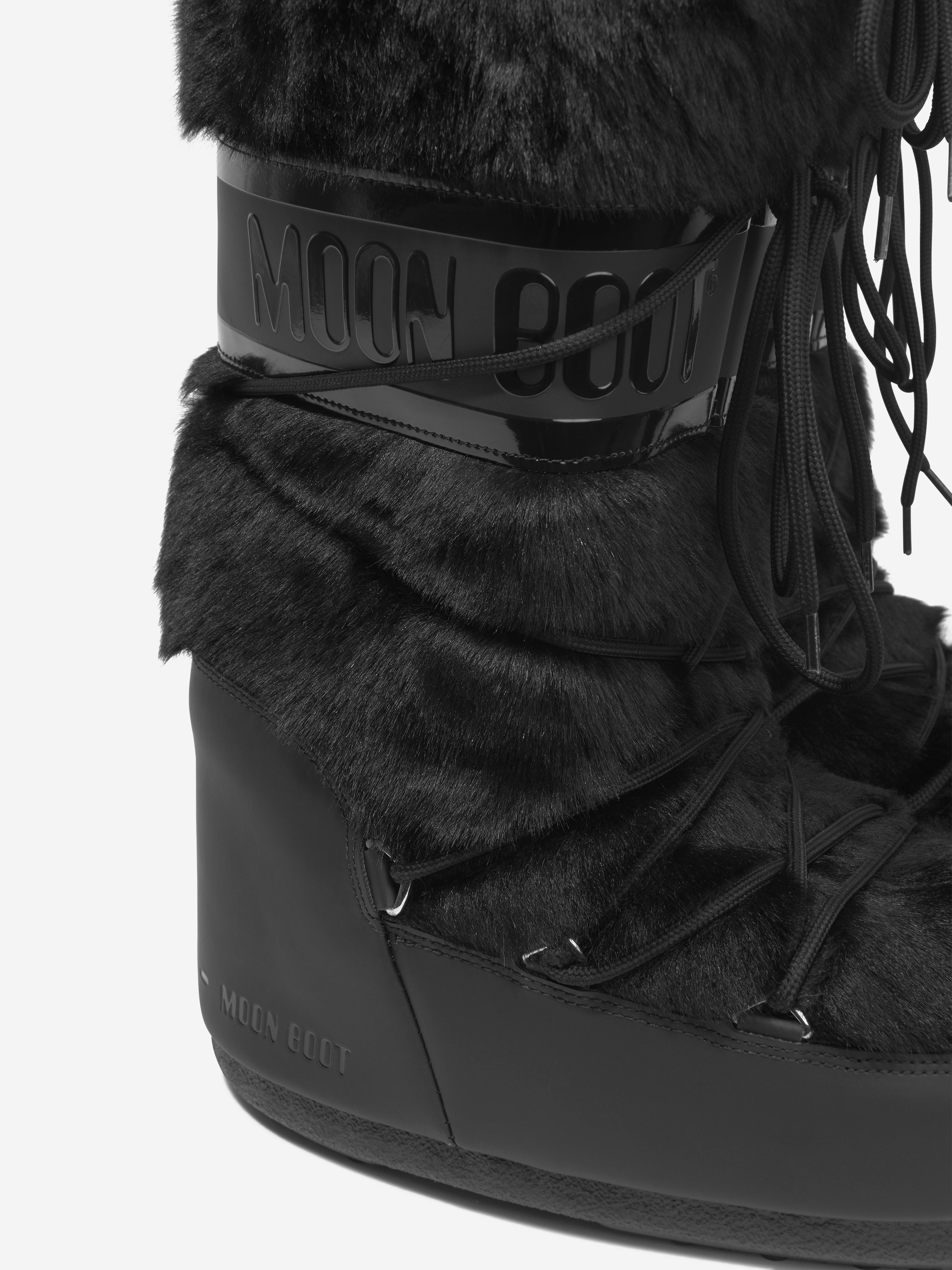 Kids Icon Faux Fur Snow Boots in Black
