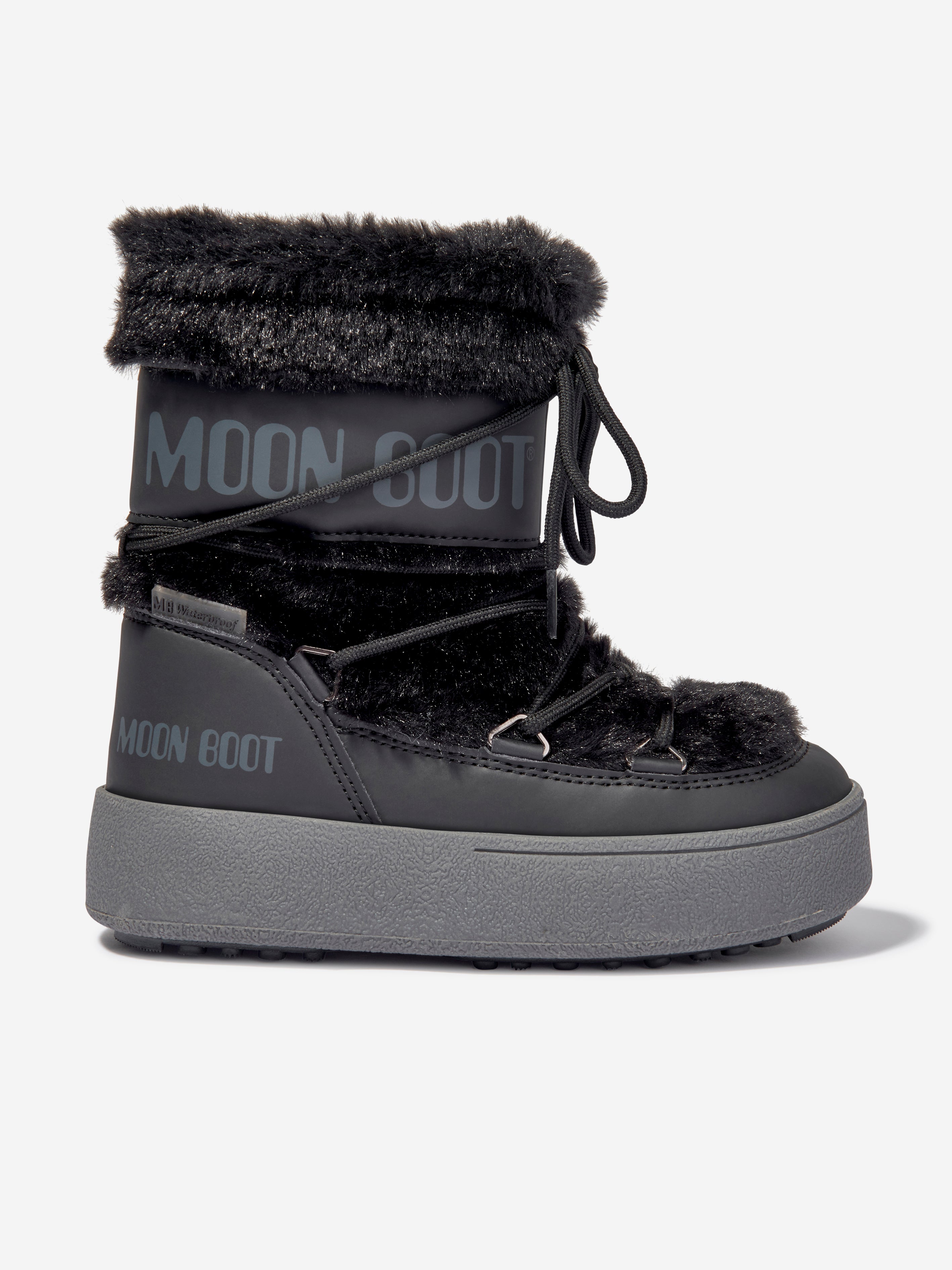 Girls JTrack Faux Fur Snow Boots in Black