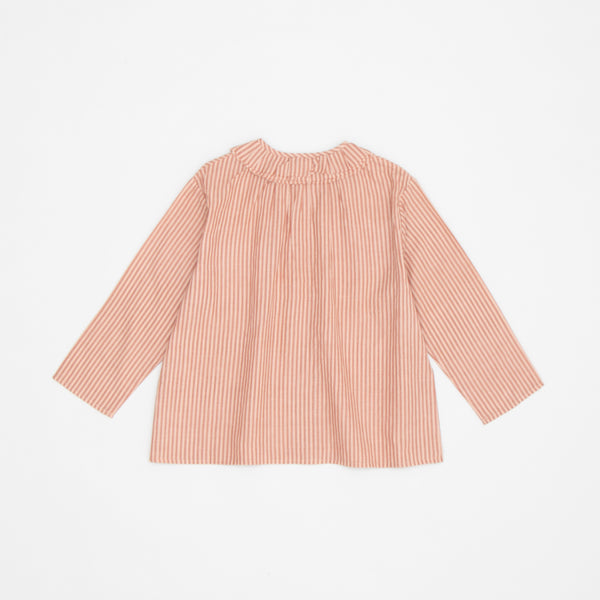 Girls Pink Stripes Cotton Shirt