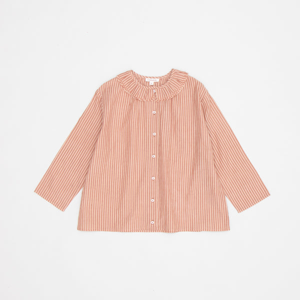 Girls Pink Stripes Cotton Shirt