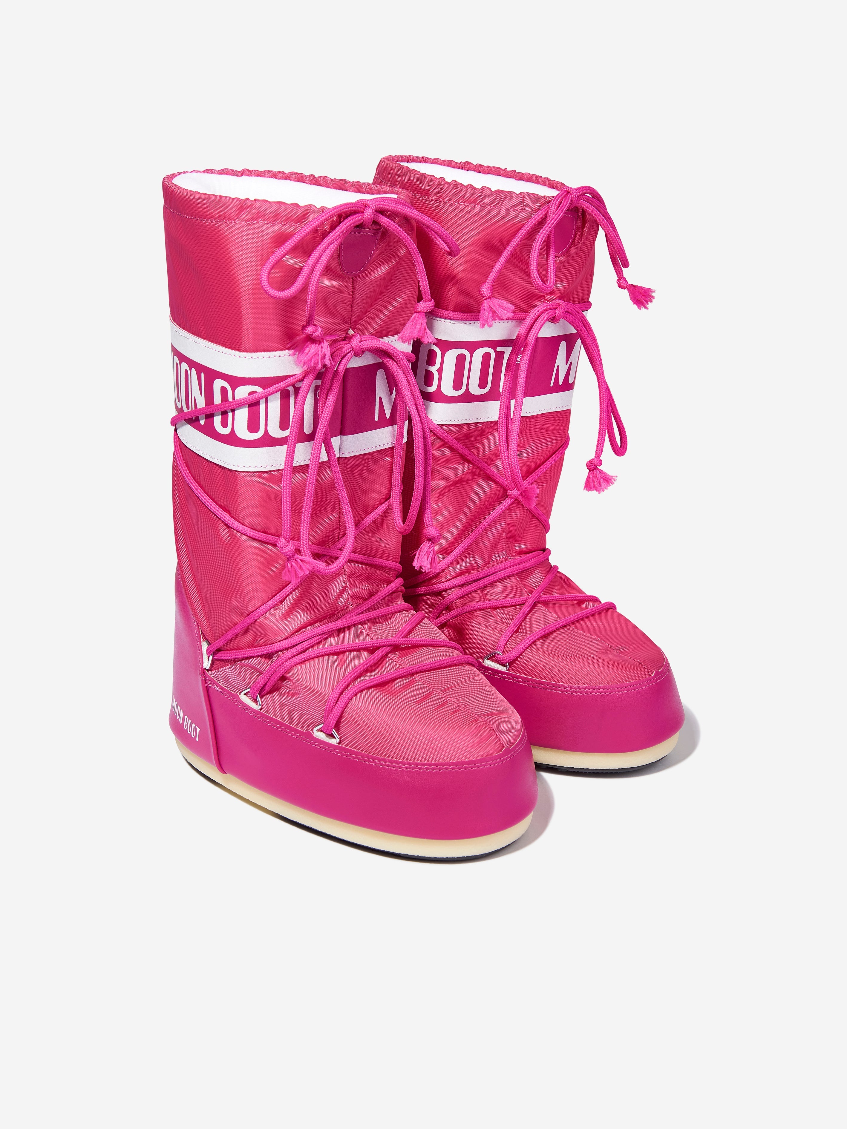 Girls Icon Nylon Snow Boots in Pink