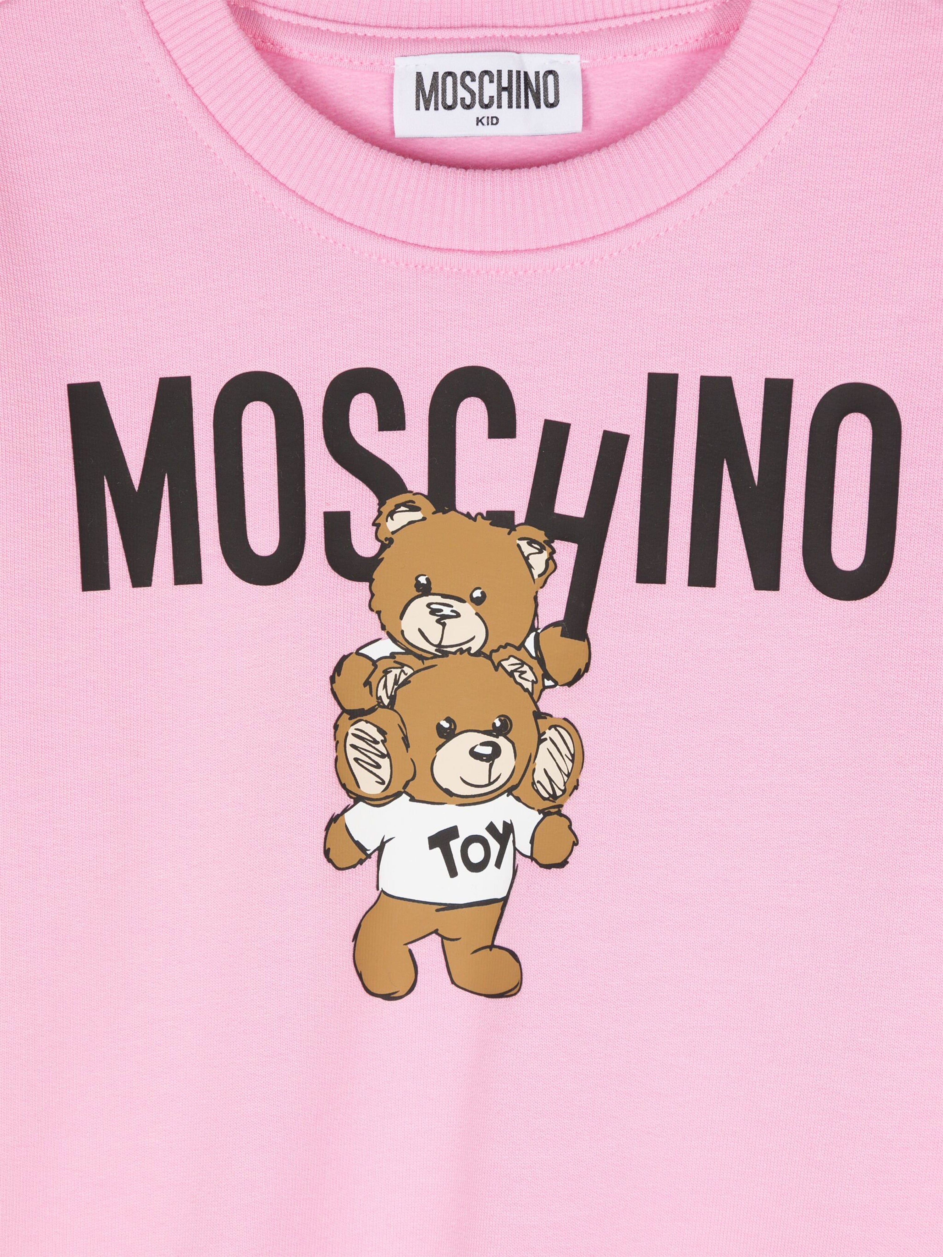 Girls Bear Logo Sweatshirt in Pink
