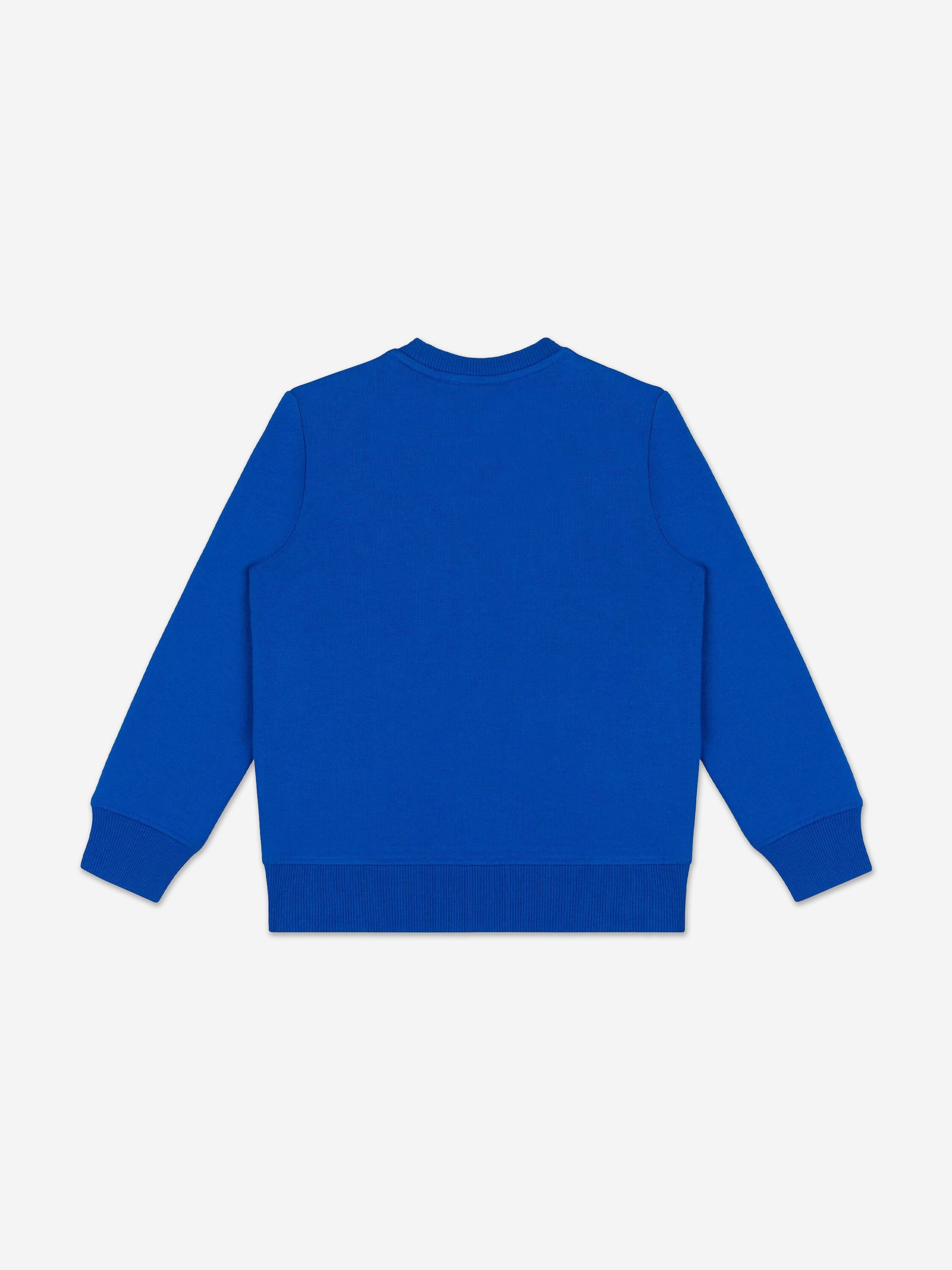 Moschino Kids Teddy Bear Logo Sweatshirt in Blue